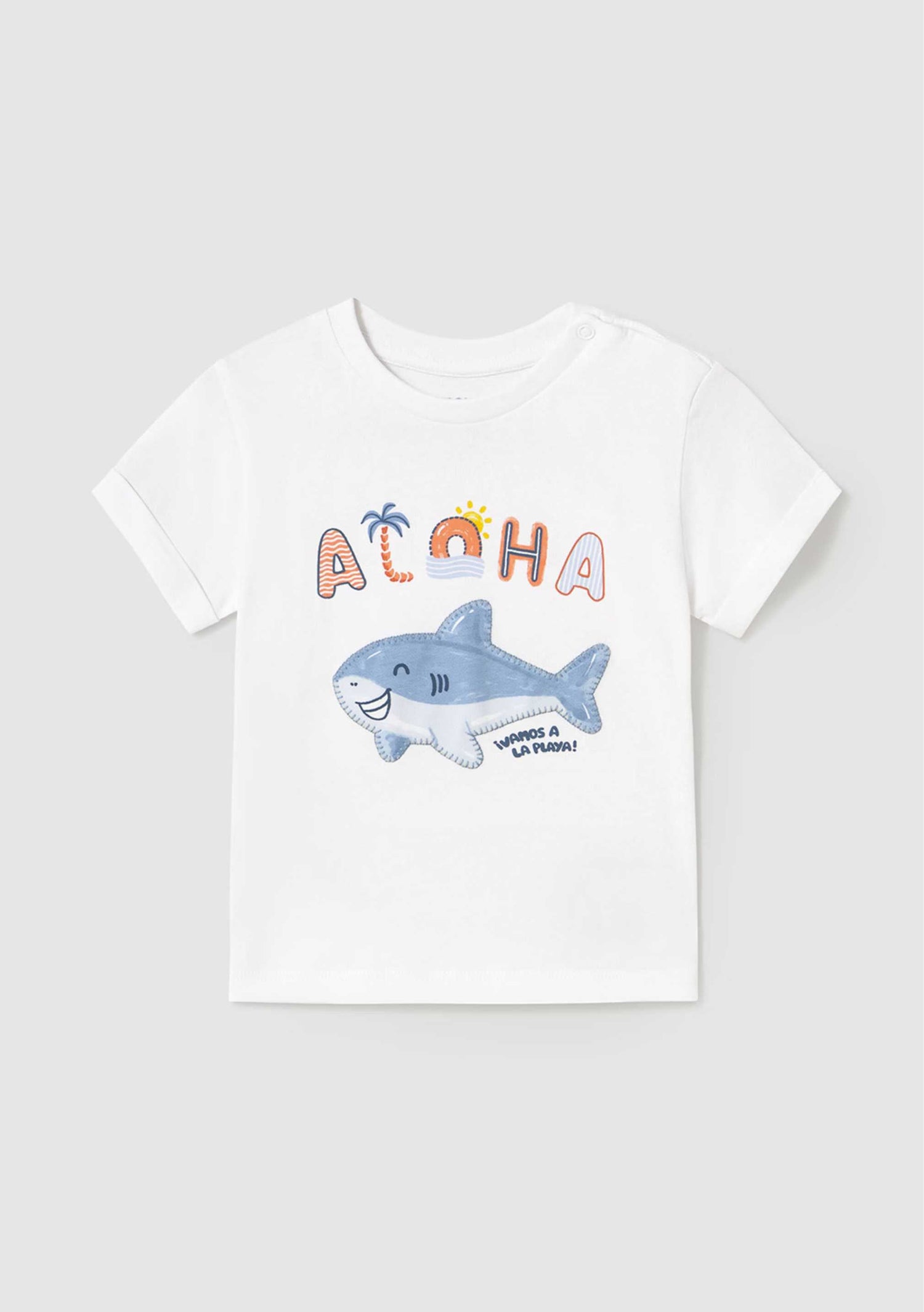 Camiseta Blanca Shark Bebé