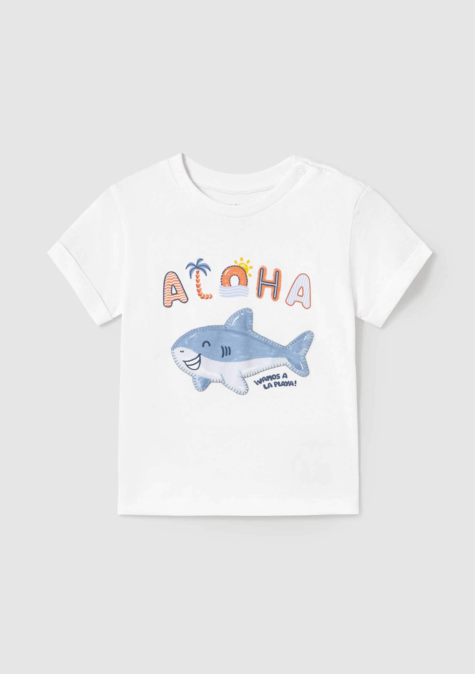 Camiseta Blanca Shark Bebé