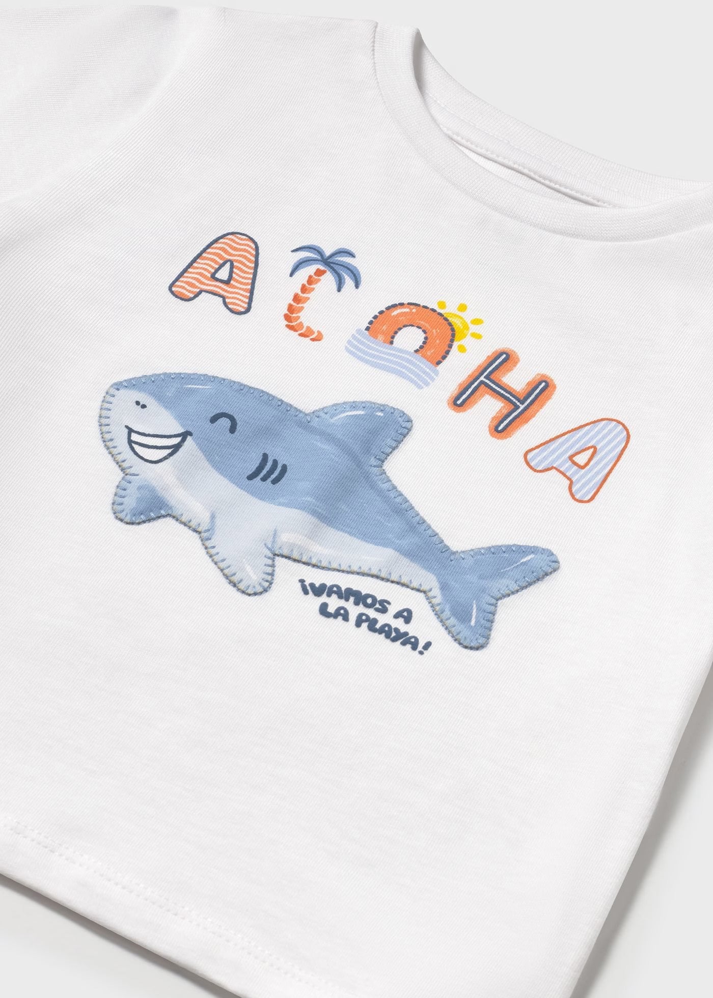 Camiseta Blanca Shark Bebé