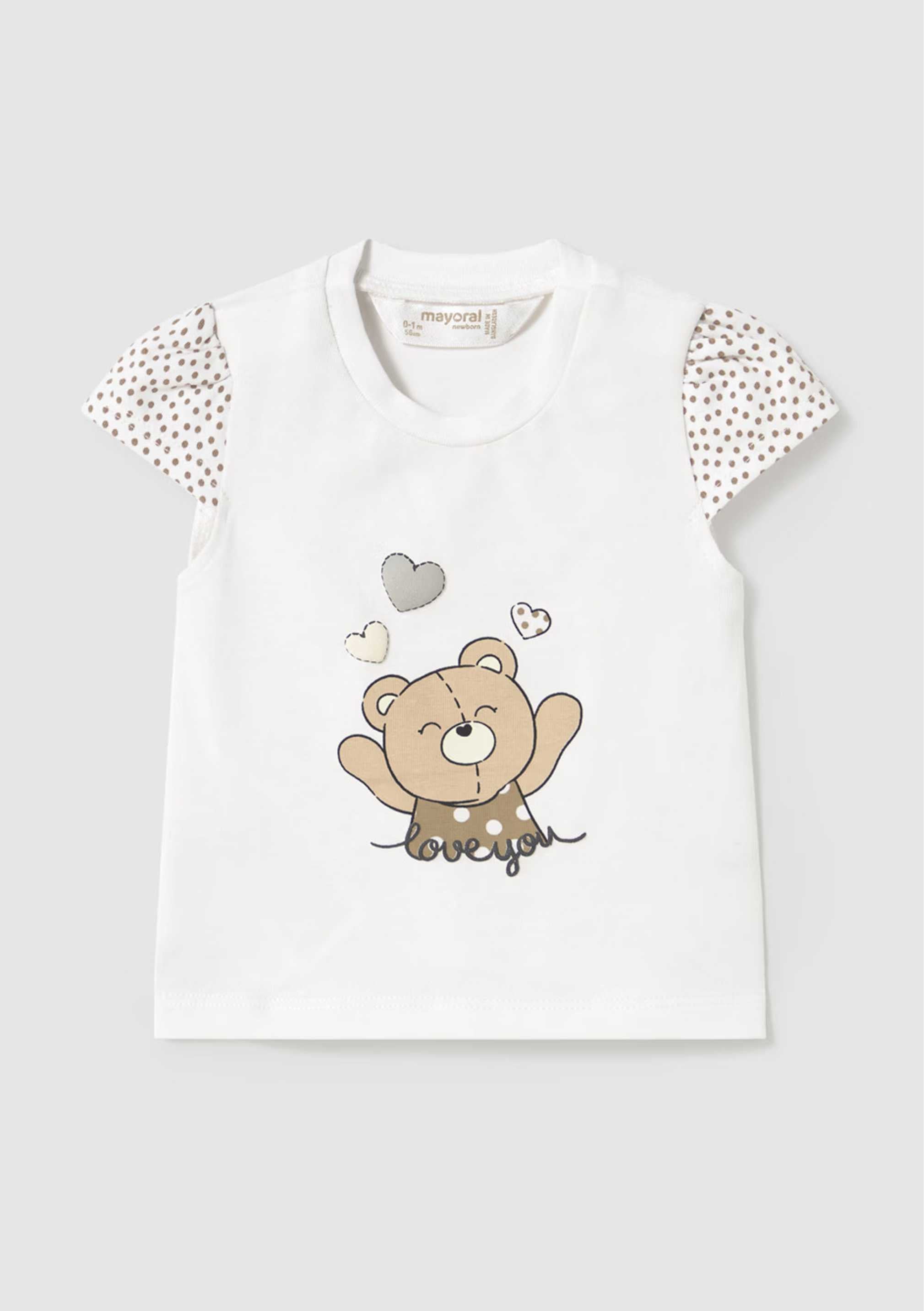 Camiseta Cute Bear Moca Newborn