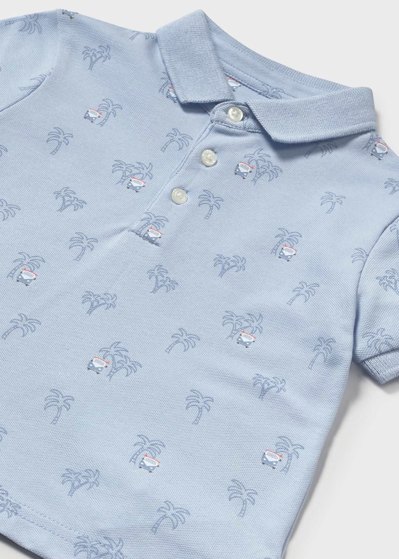 Polo Celeste Surf Bebé