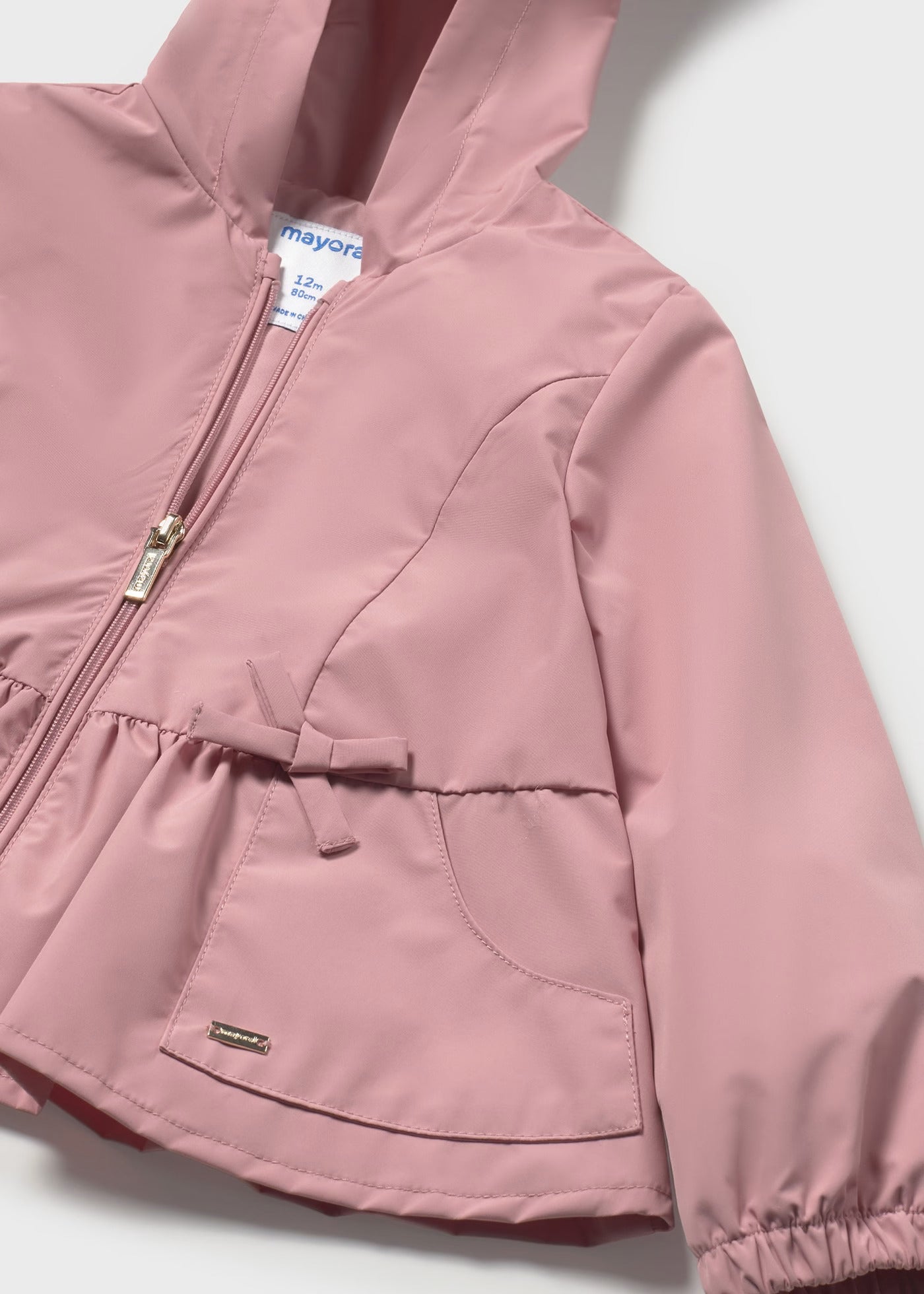 Chaqueta Cortavientos Capota Rosa