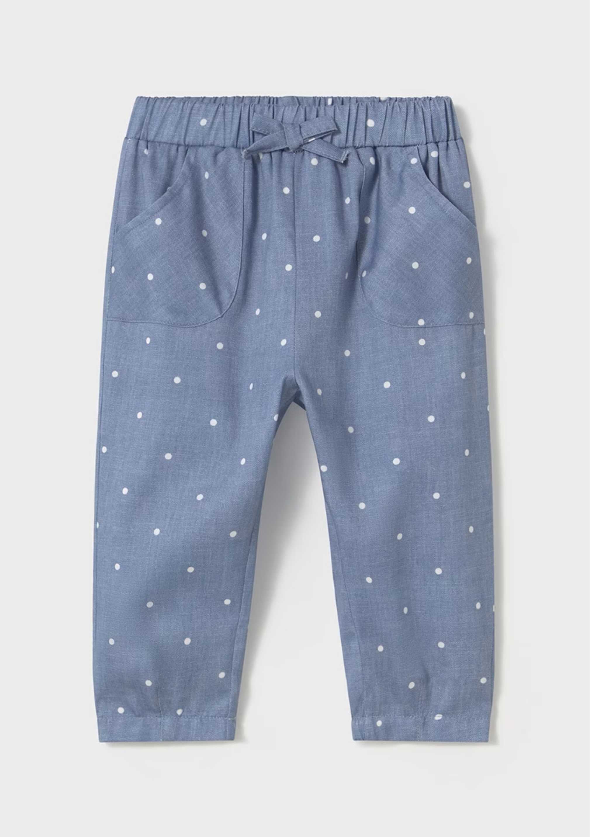 Pantalón Algodón Chambray Dots