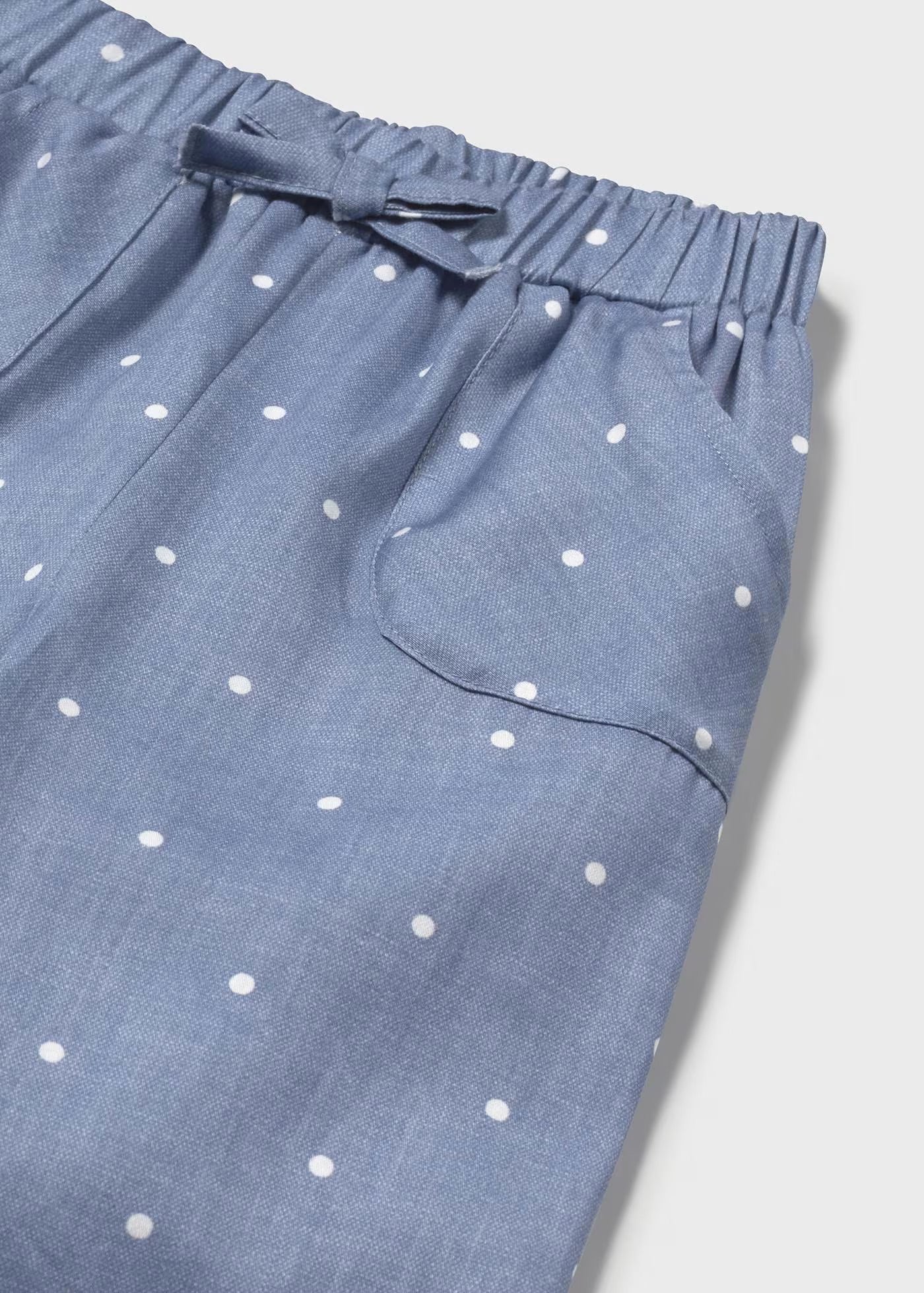Pantalón Algodón Chambray Dots