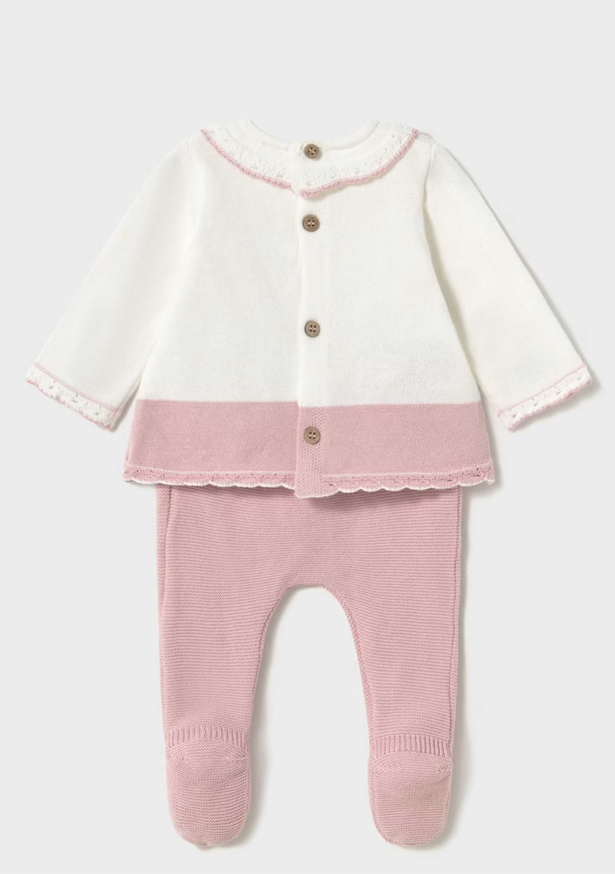 Set Tricot Algodón Rosa Newborn
