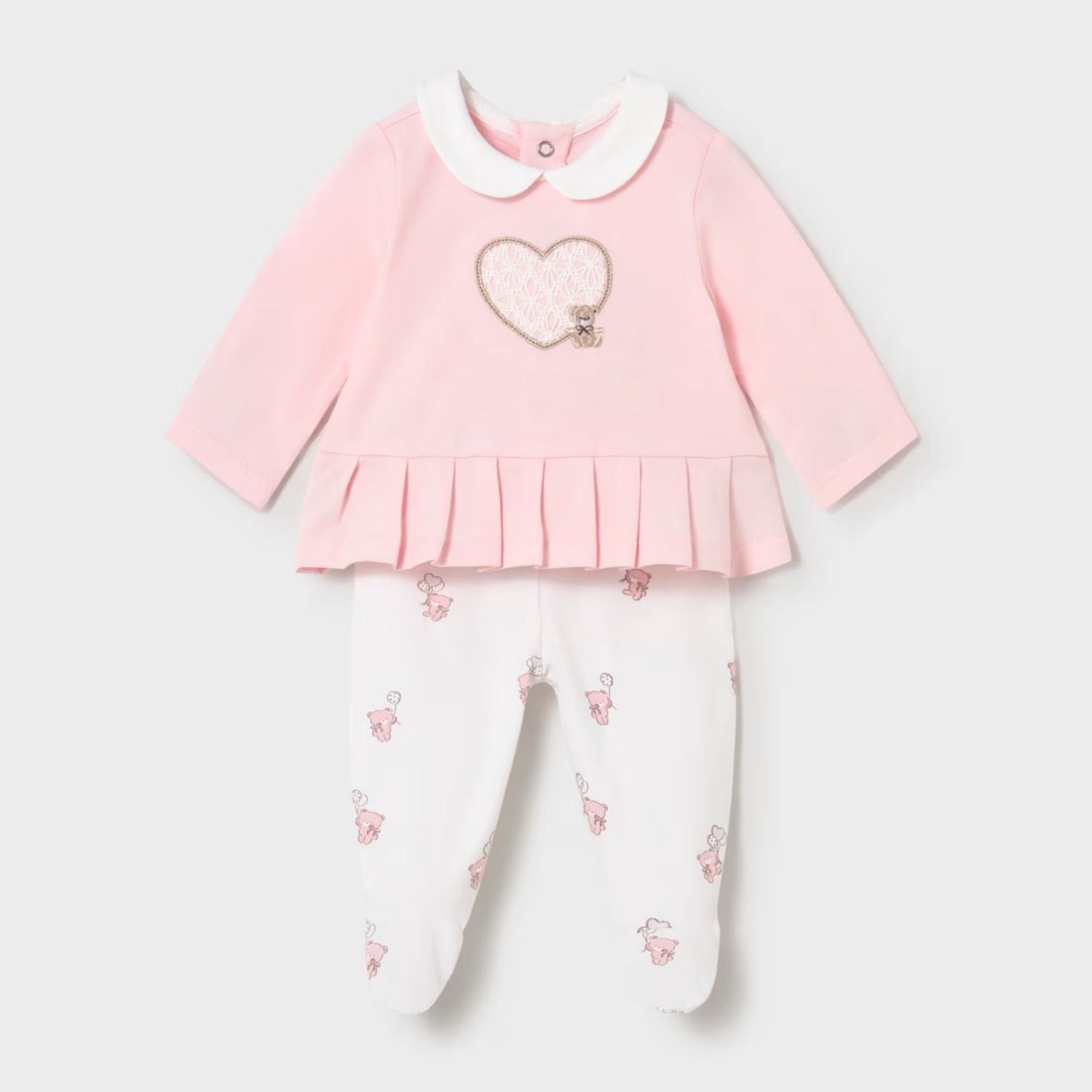 Set Polaina Teddy Love Rosa