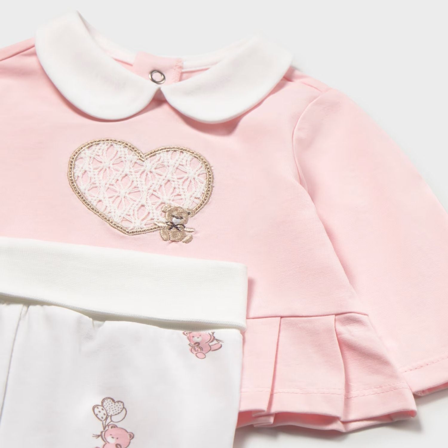 Set Polaina Teddy Love Rosa