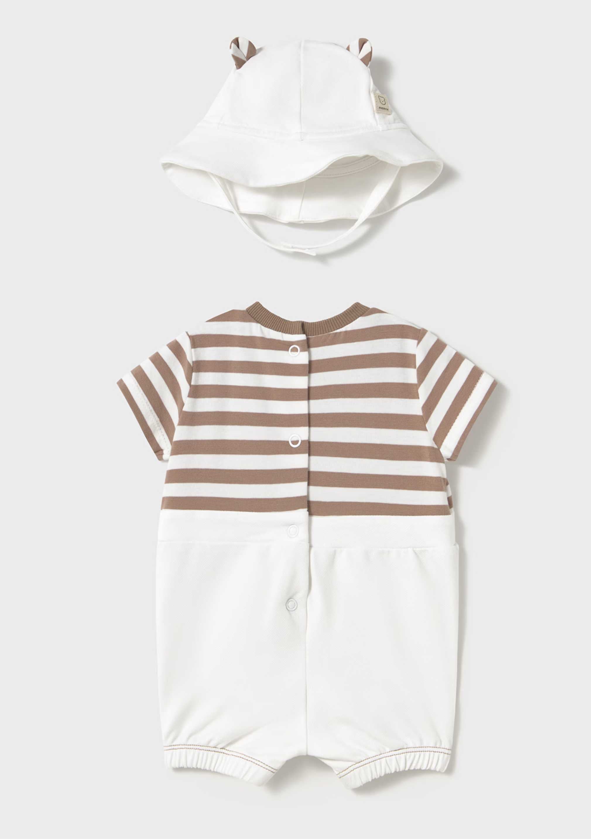 Enterizo & Gorro Cute Bear Moca Newborn