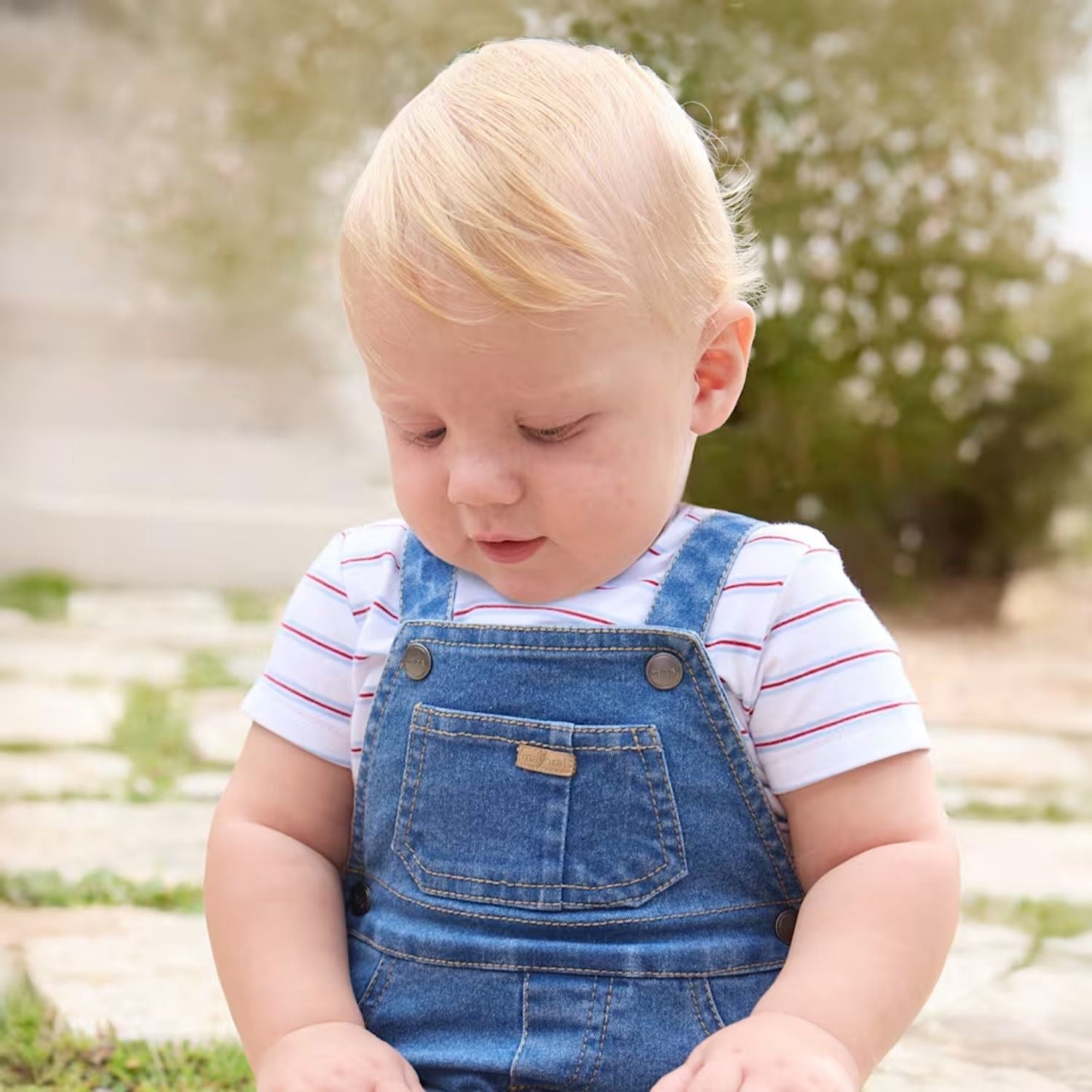 Set Camiseta Rayas & Enterizo Denim
