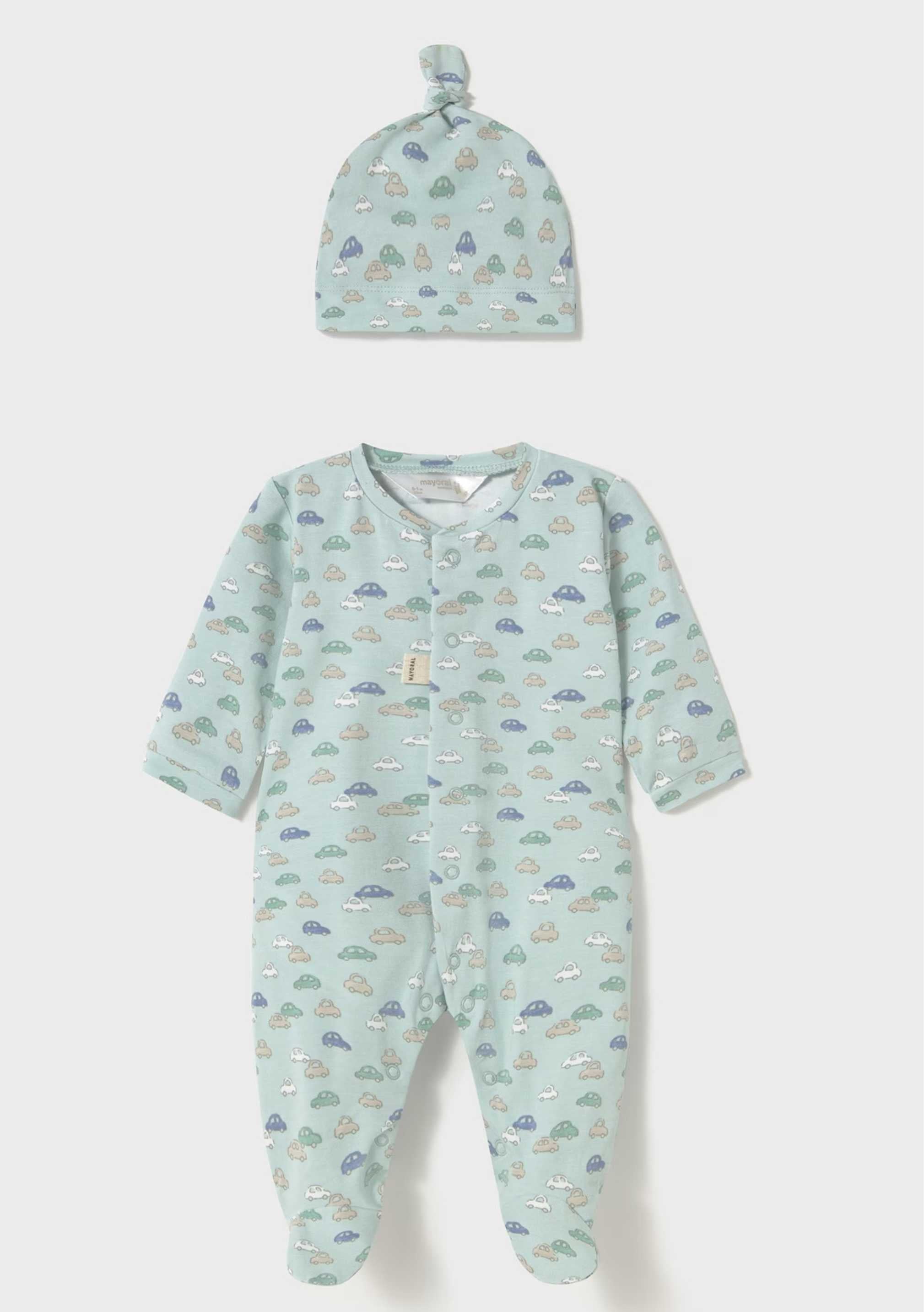 Pijama Gorro Little Cars Menta