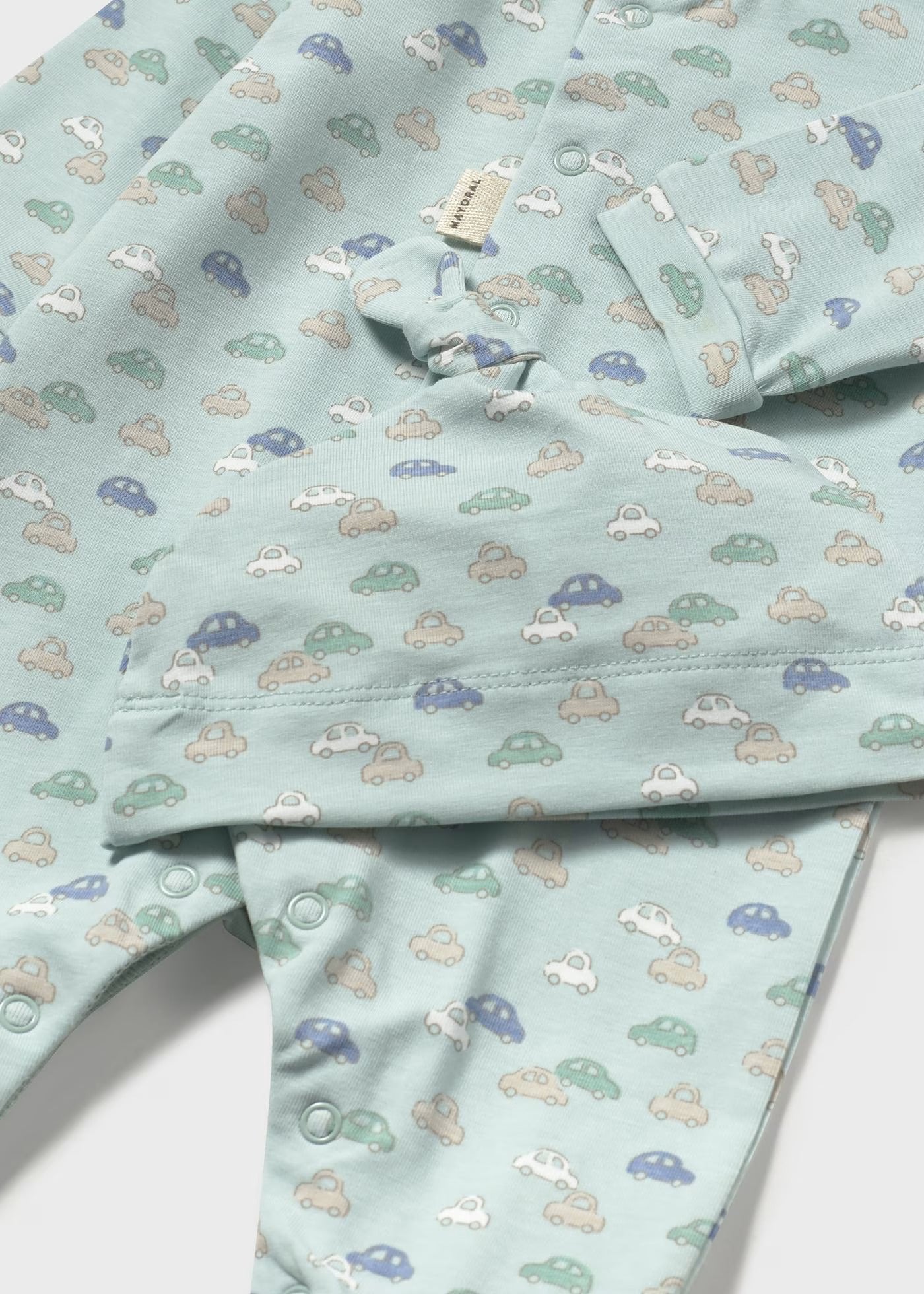 Pijama Gorro Little Cars Menta