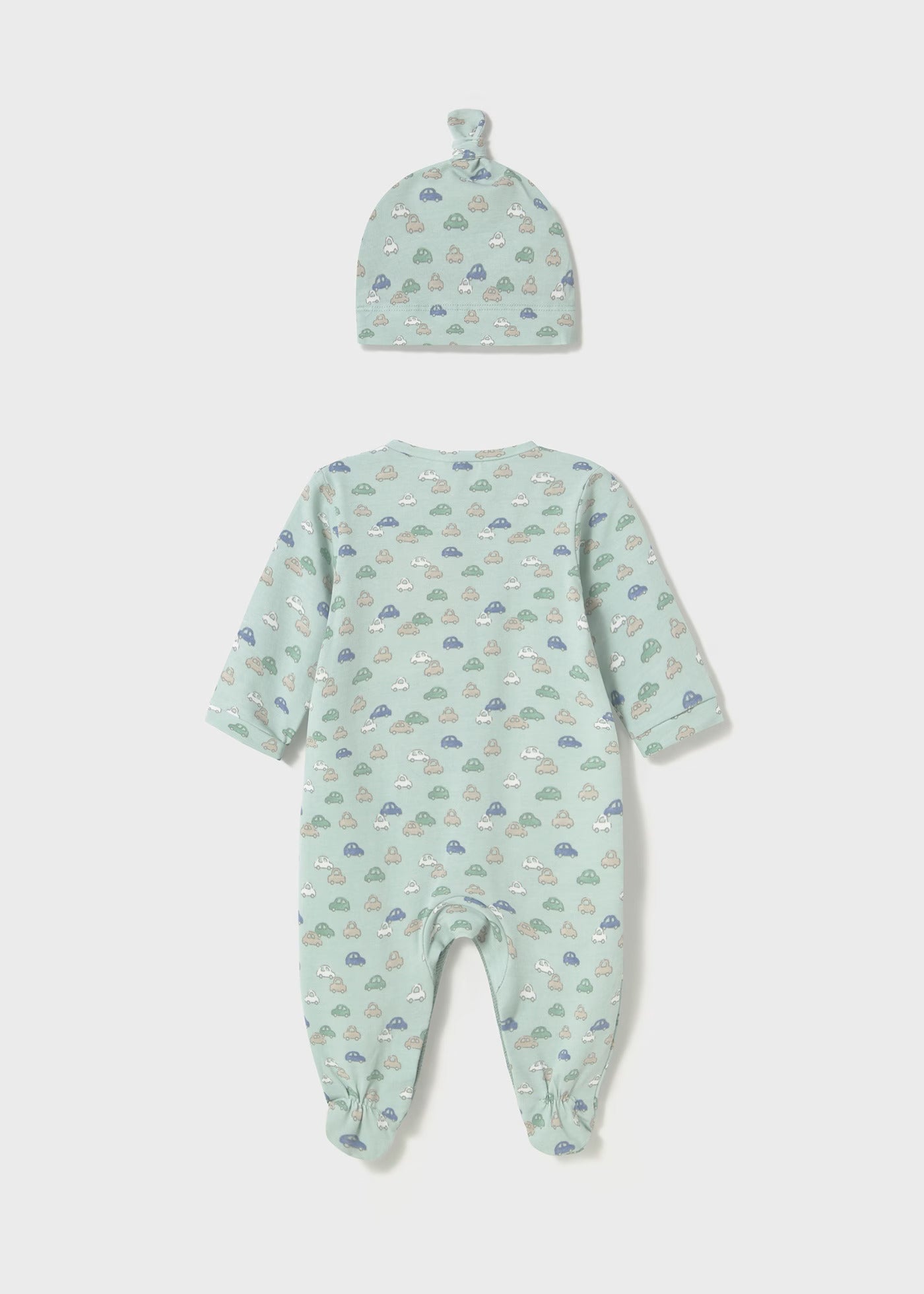 Pijama Gorro Little Cars Menta
