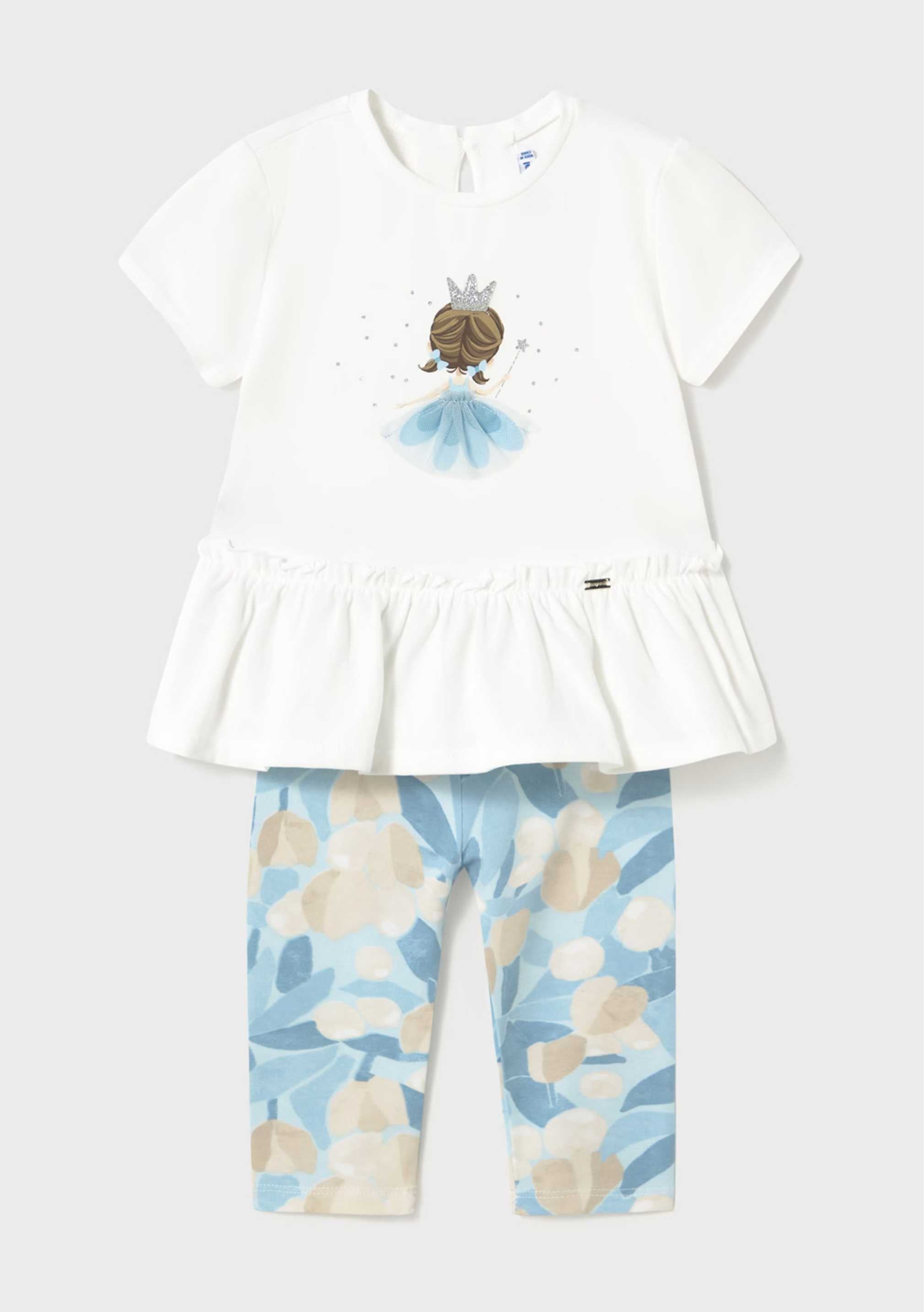 Conjunto Leggings Ballet Celeste Bebé