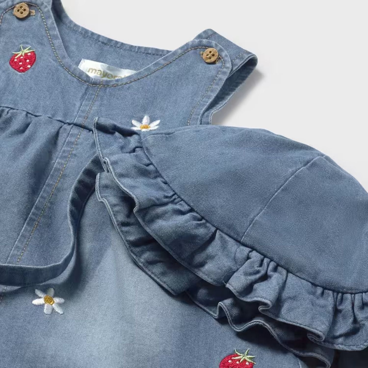 Set Vestido Denim Strawberry Love