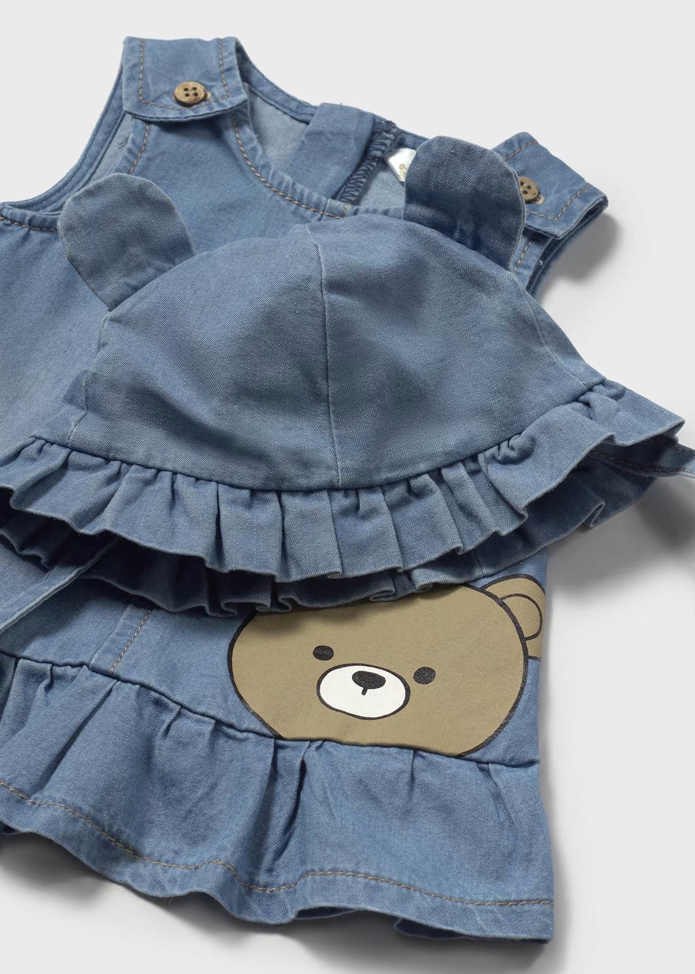 Vestido Denim Cute Bear Newborn