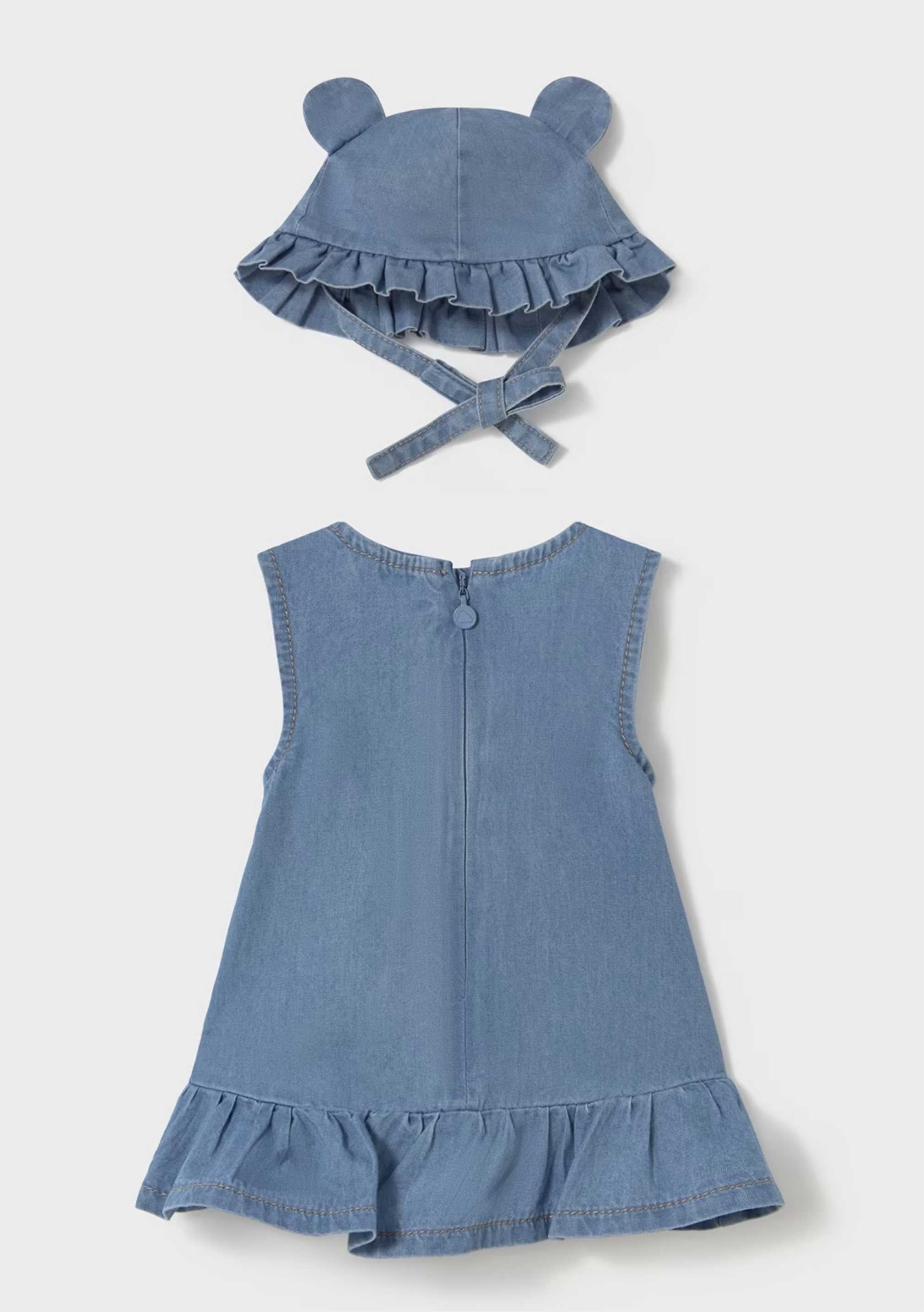 Vestido Denim Cute Bear Newborn