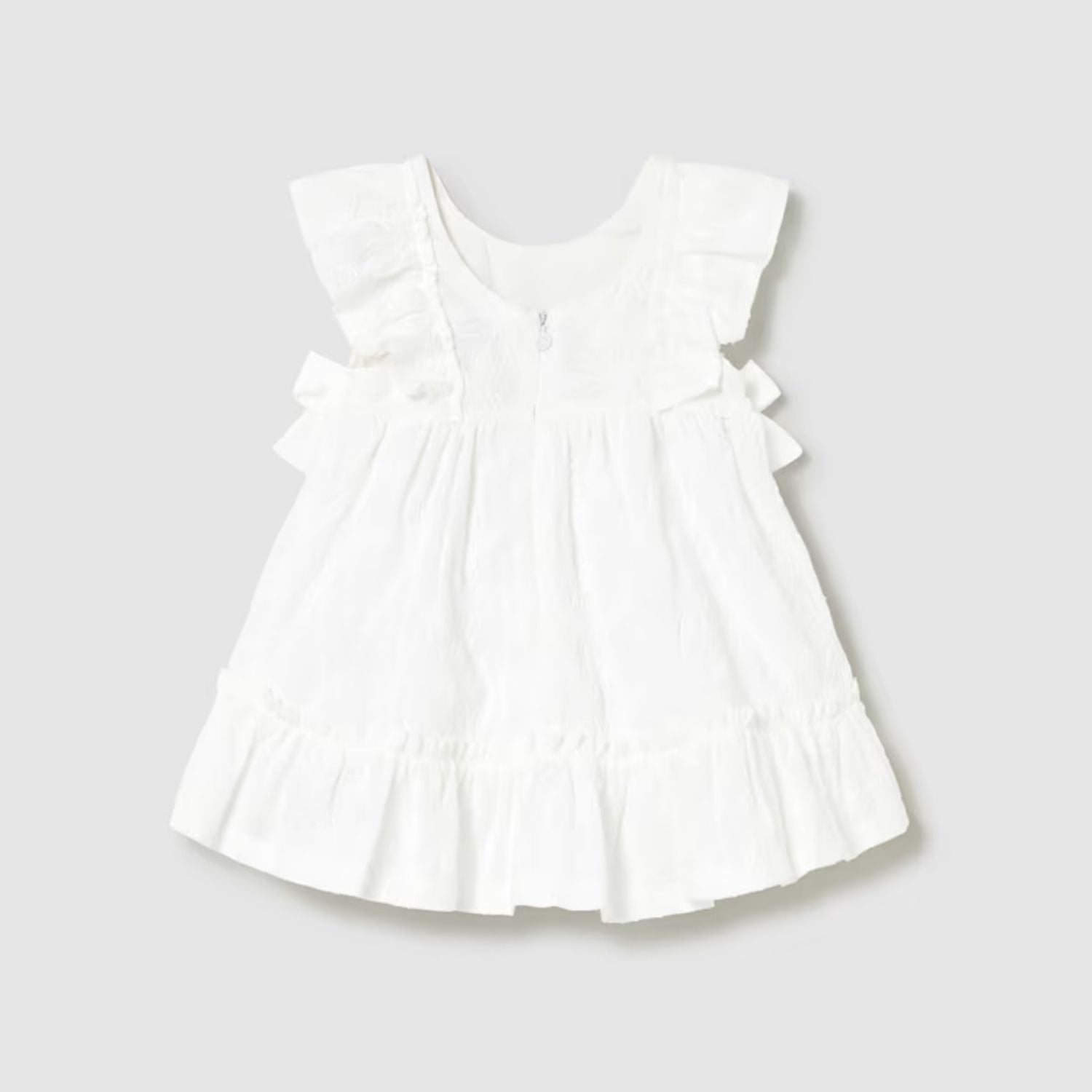 Vestido Eyelet Ceremonia Blanco
