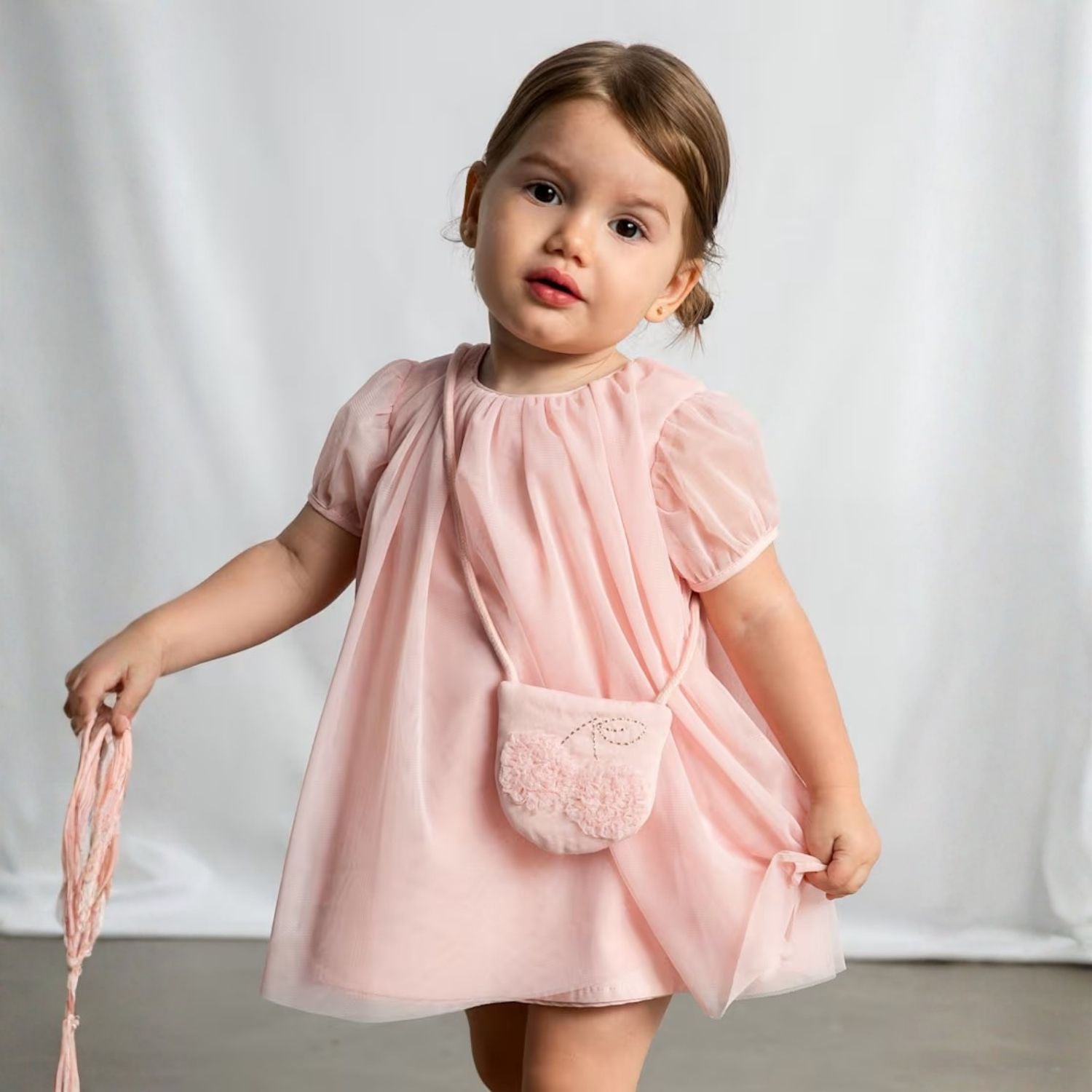 Vestido Tul & Bolso Blossom
