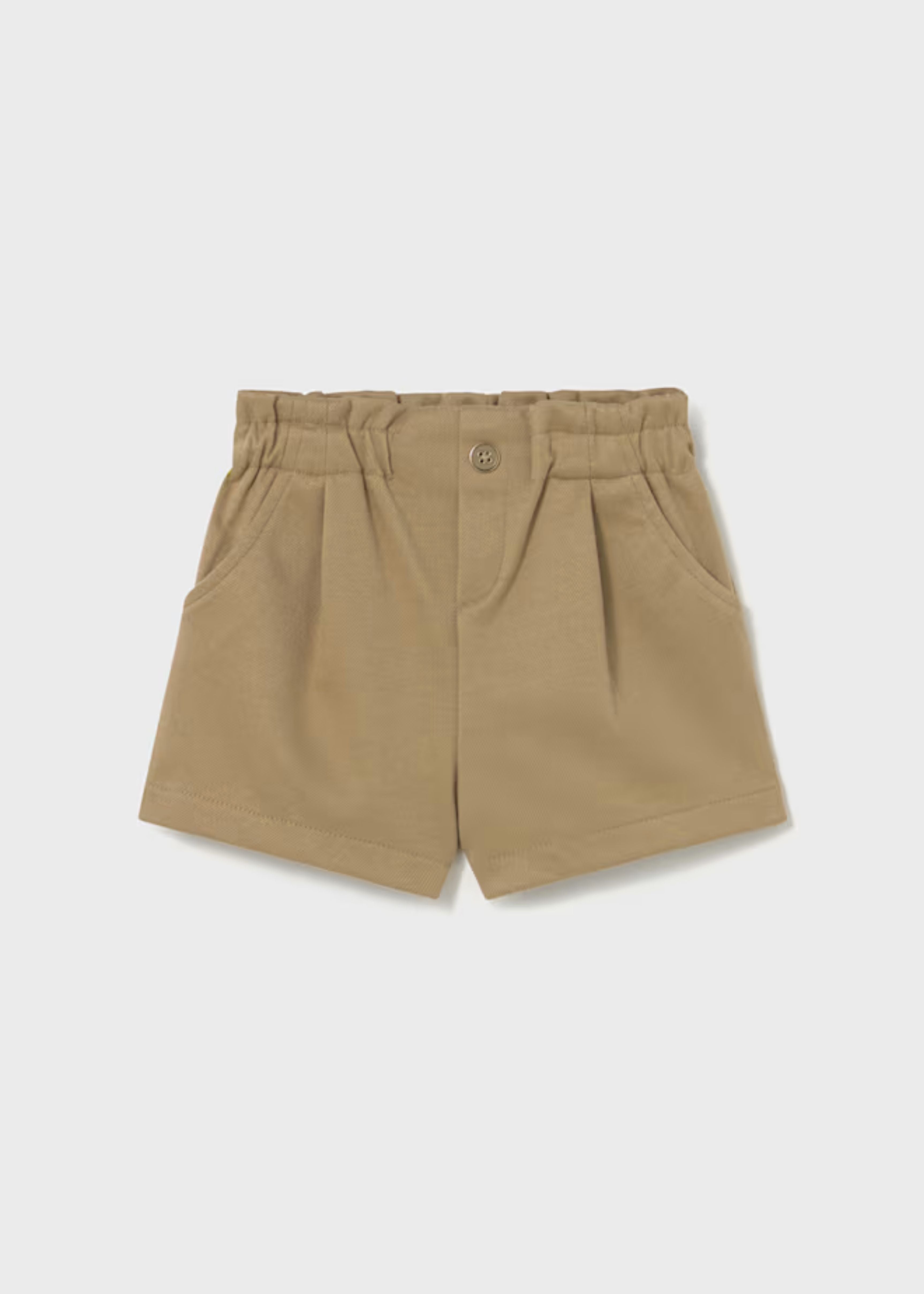 Short Sarga Bolsillos Camel