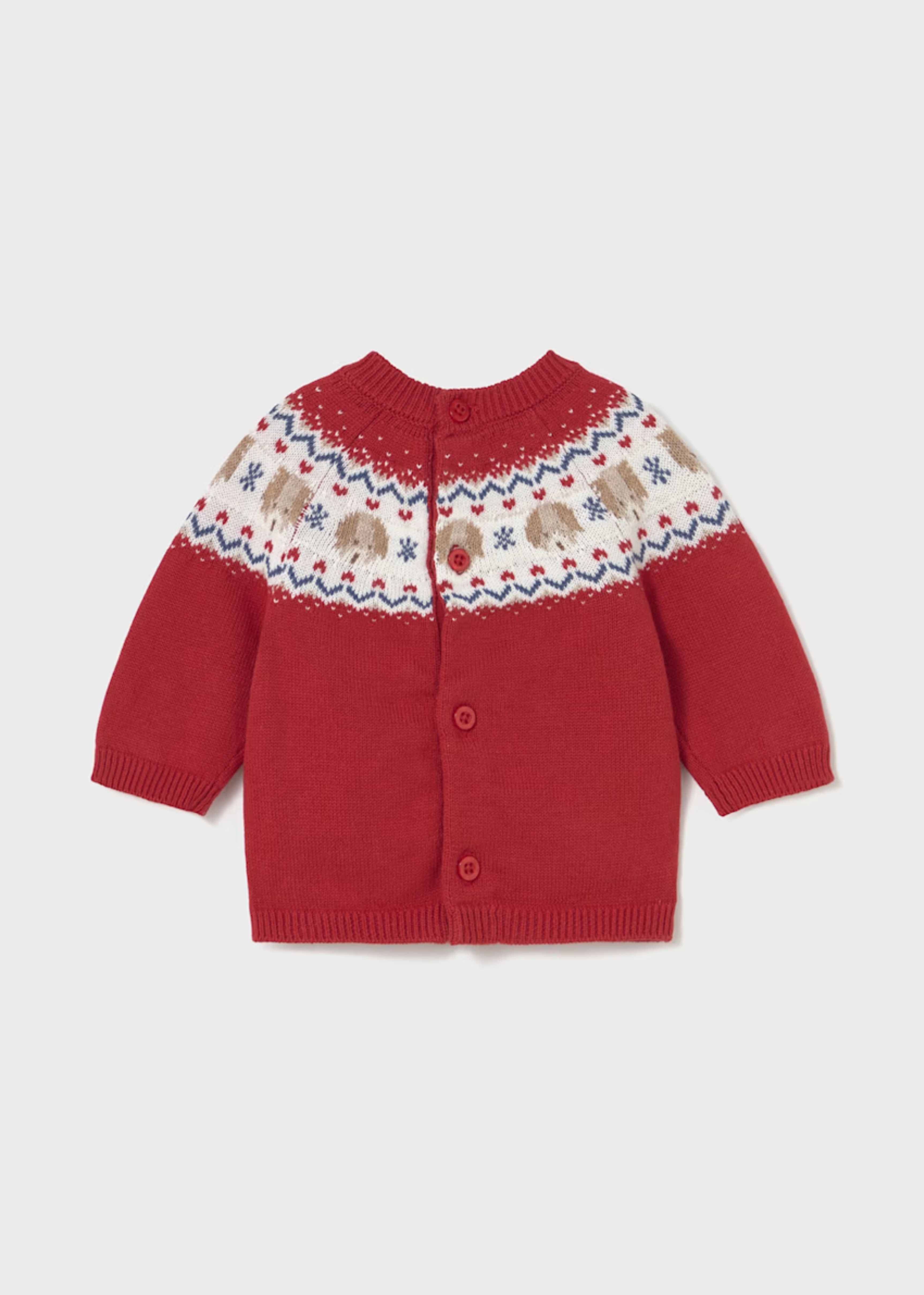 Jersey Intarsia Puppies Guinda