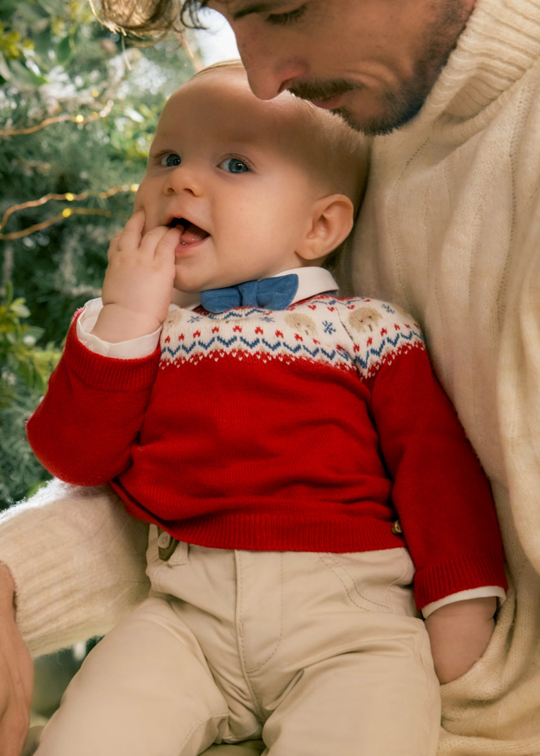 Jersey Intarsia Puppies Guinda