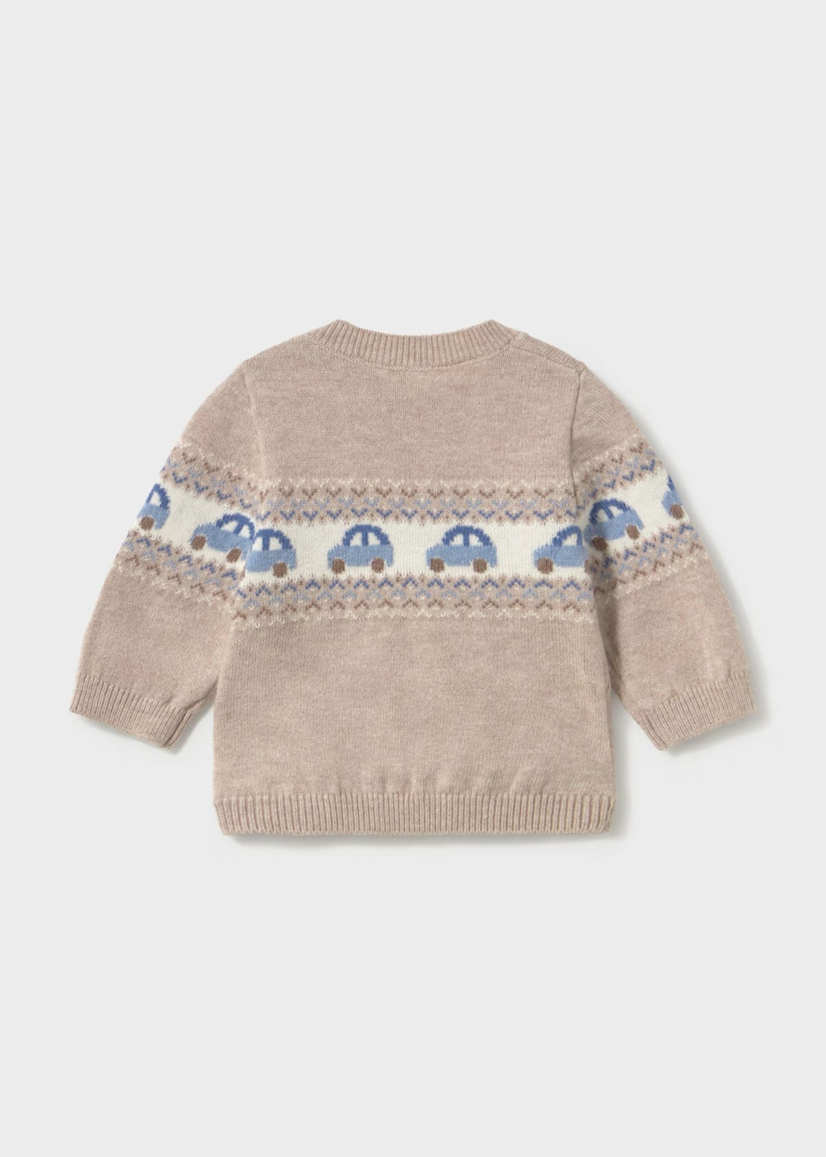 Sweater Jaquard Little Car Moca
