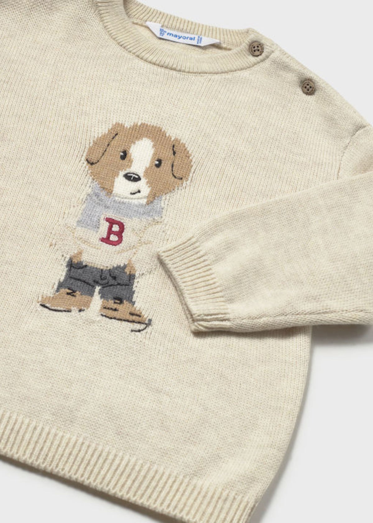 Jersey Intarsia Puppy Piedra