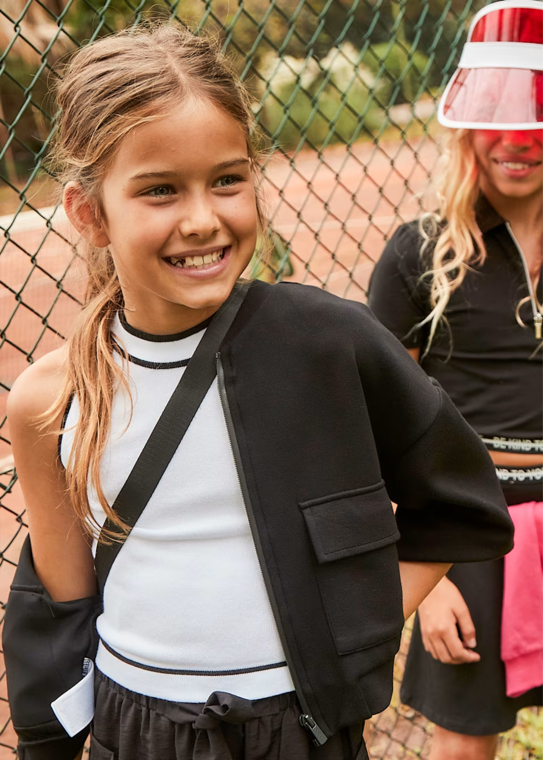 Chaqueta Bomber Bolsillos Negra