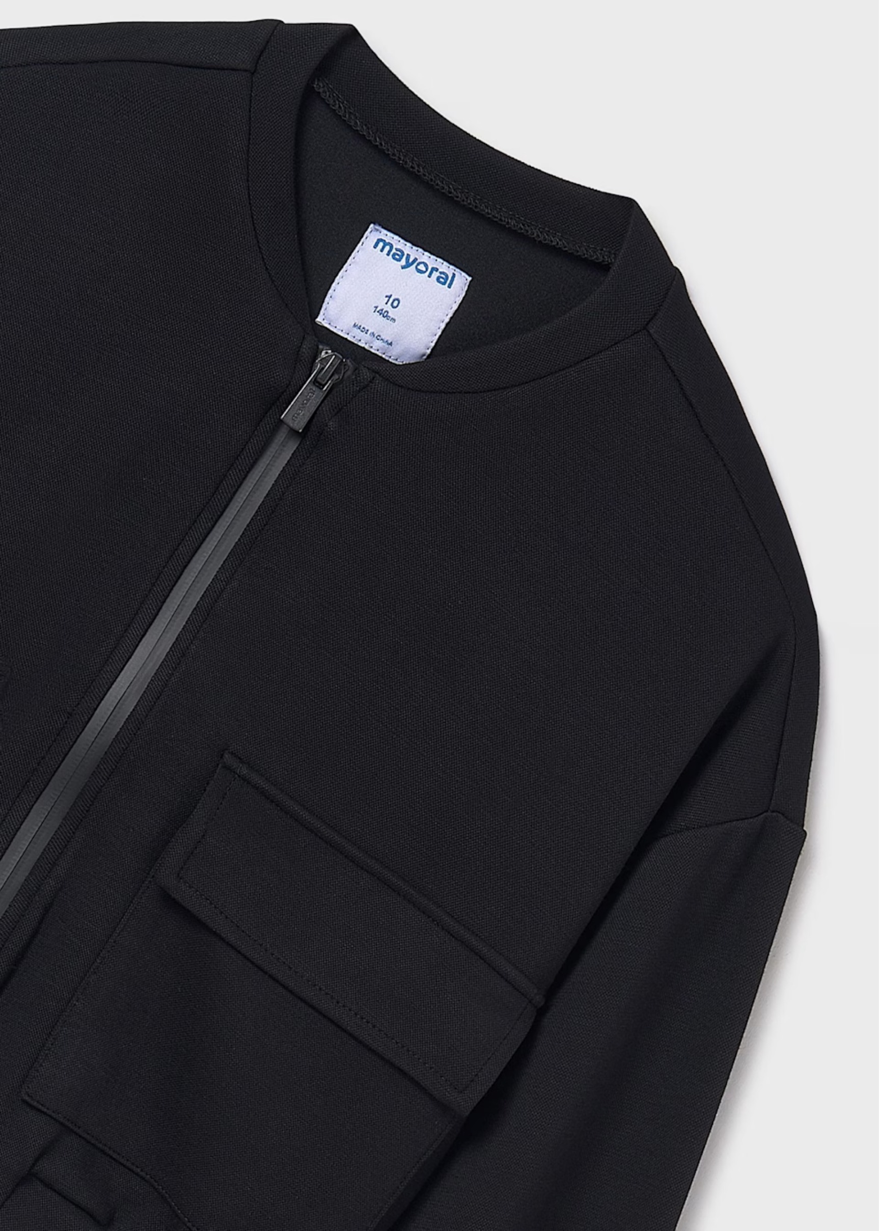 Chaqueta Bomber Bolsillos Negra
