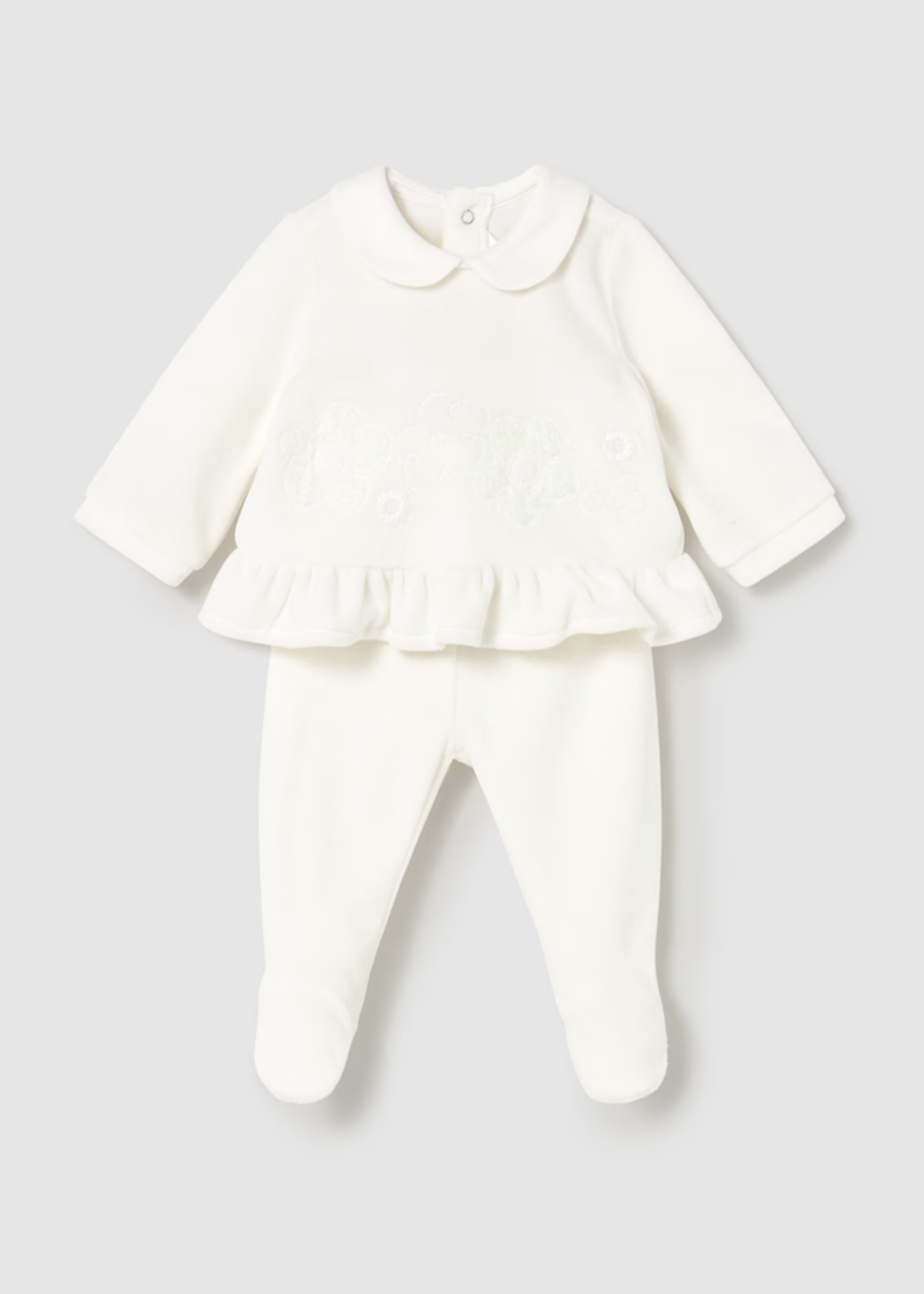 Set Polaina Velvet Crudo Newborn