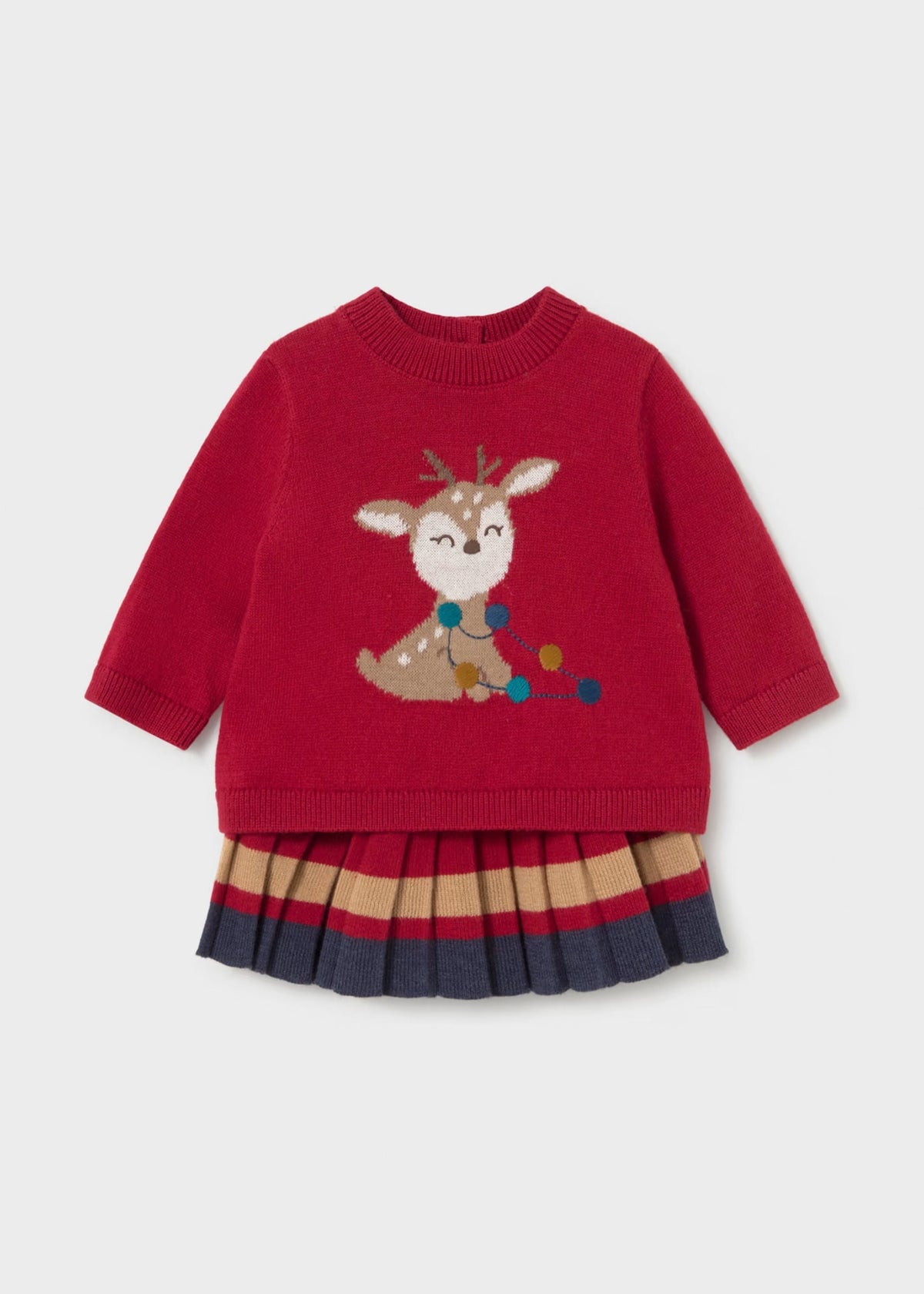 Conjunto Sweater | Falda Tejida Rojo