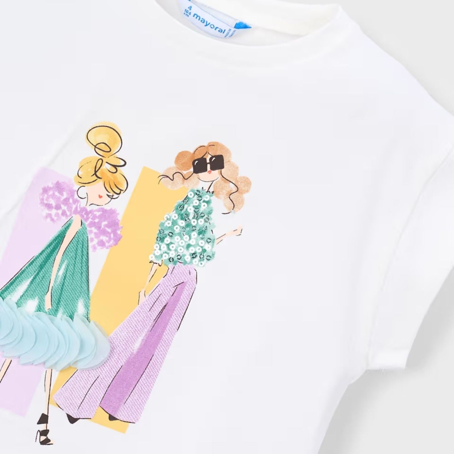 Camiseta Fashion Icon Lentejuelas Crudo Malva