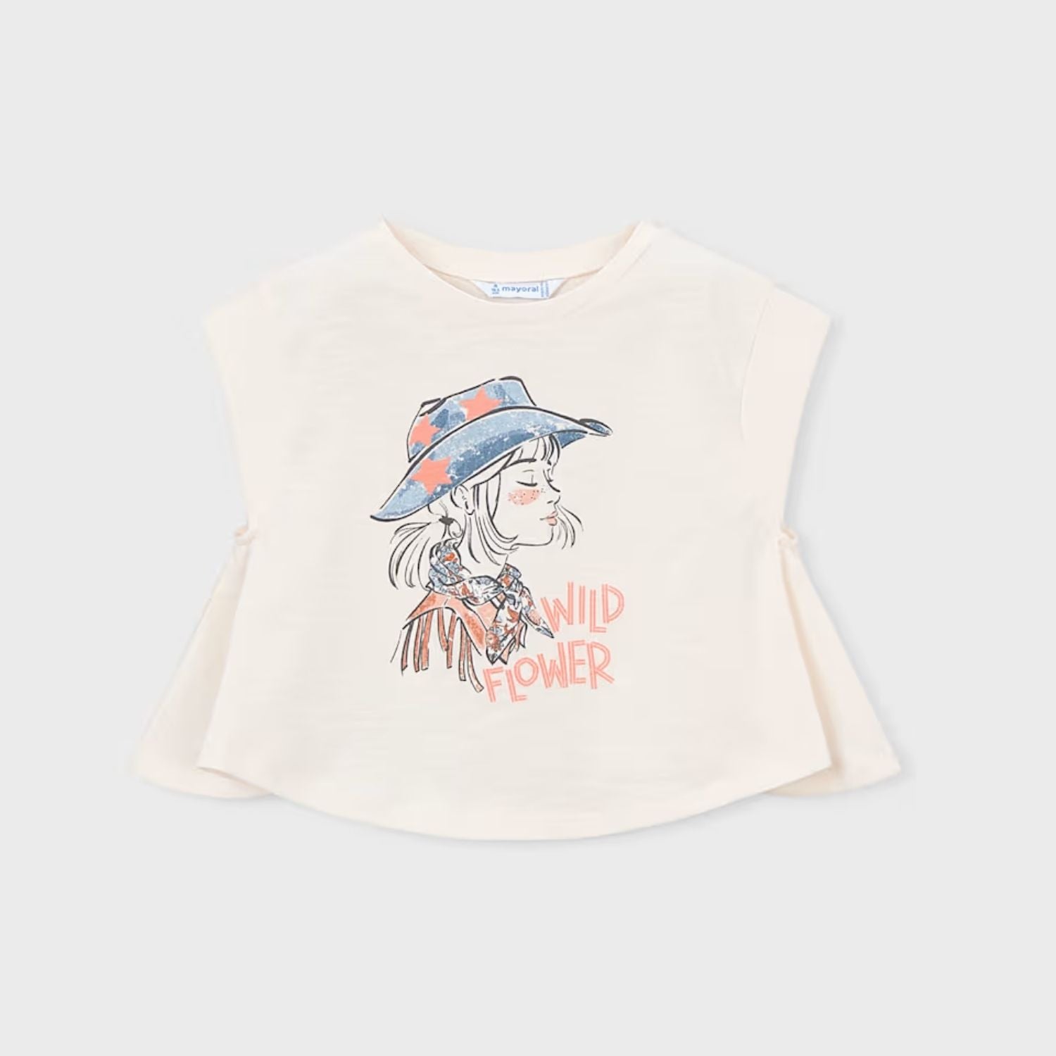 Camiseta Cowboy Girl Marfil