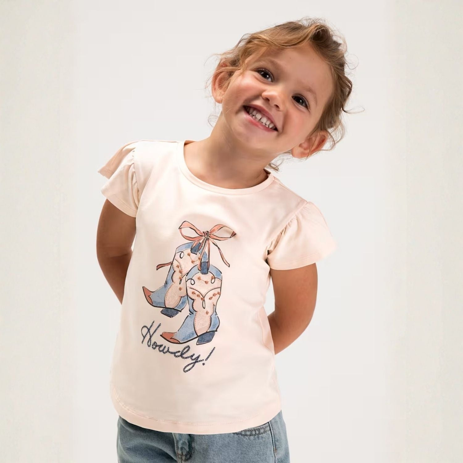 Camiseta Cowboy Girl Lazo Salmón