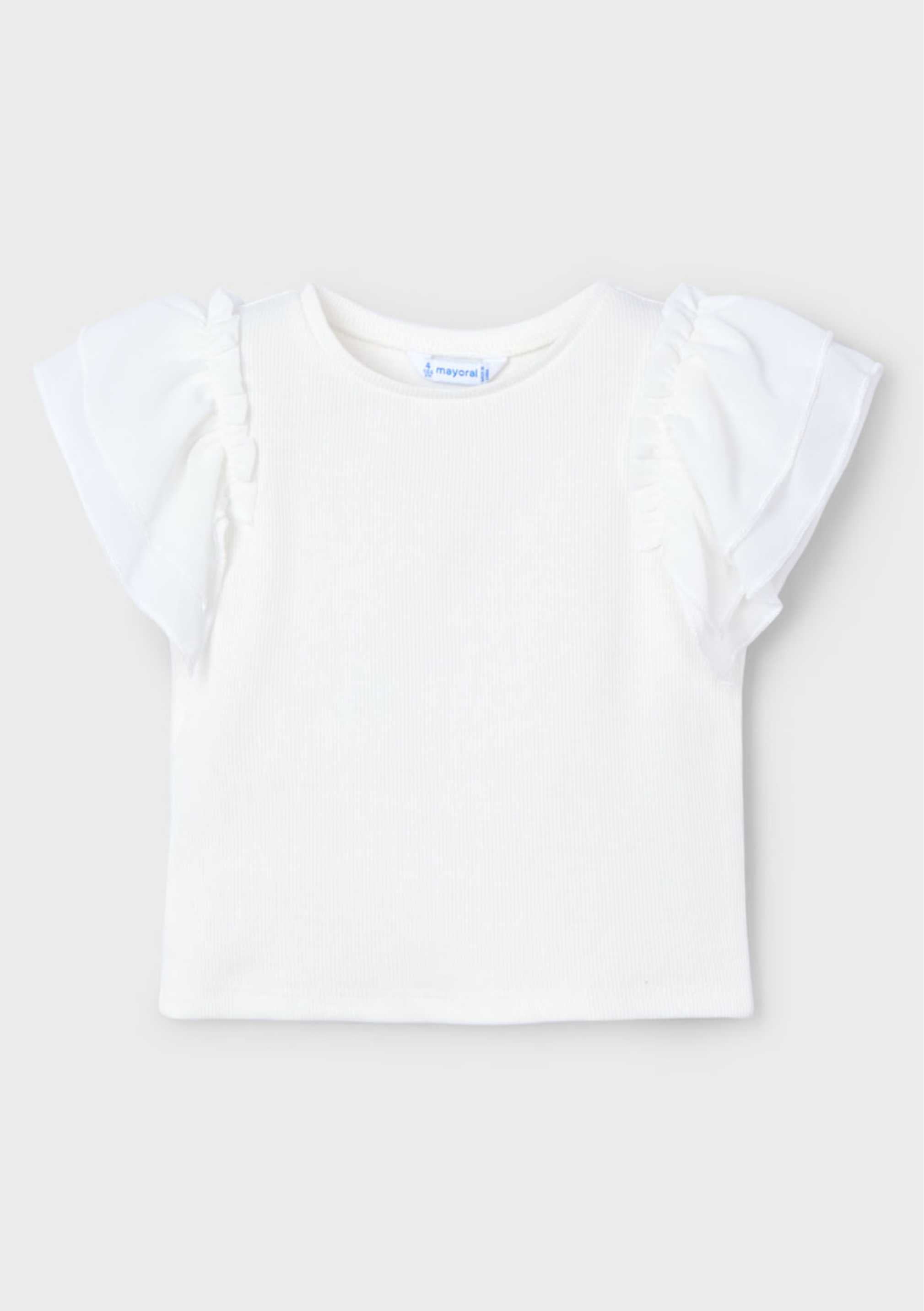 Camiseta Volantes Crudo