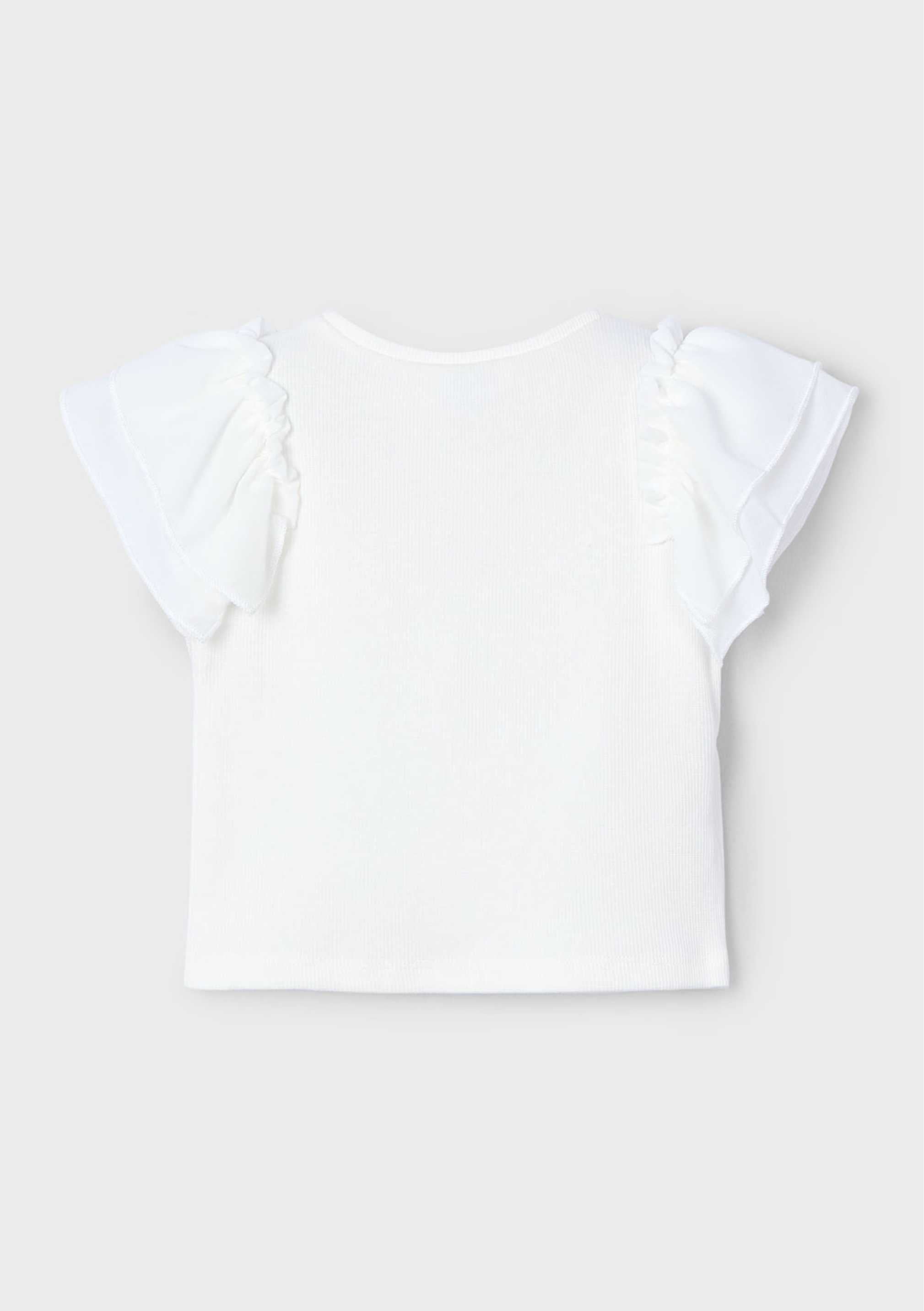 Camiseta Volantes Crudo