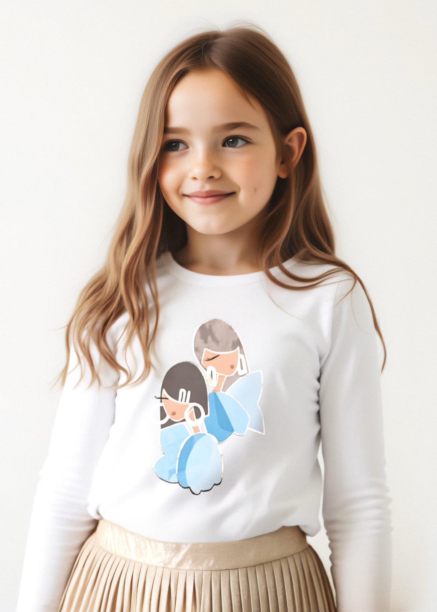 Camiseta Algodón Artistic Celeste