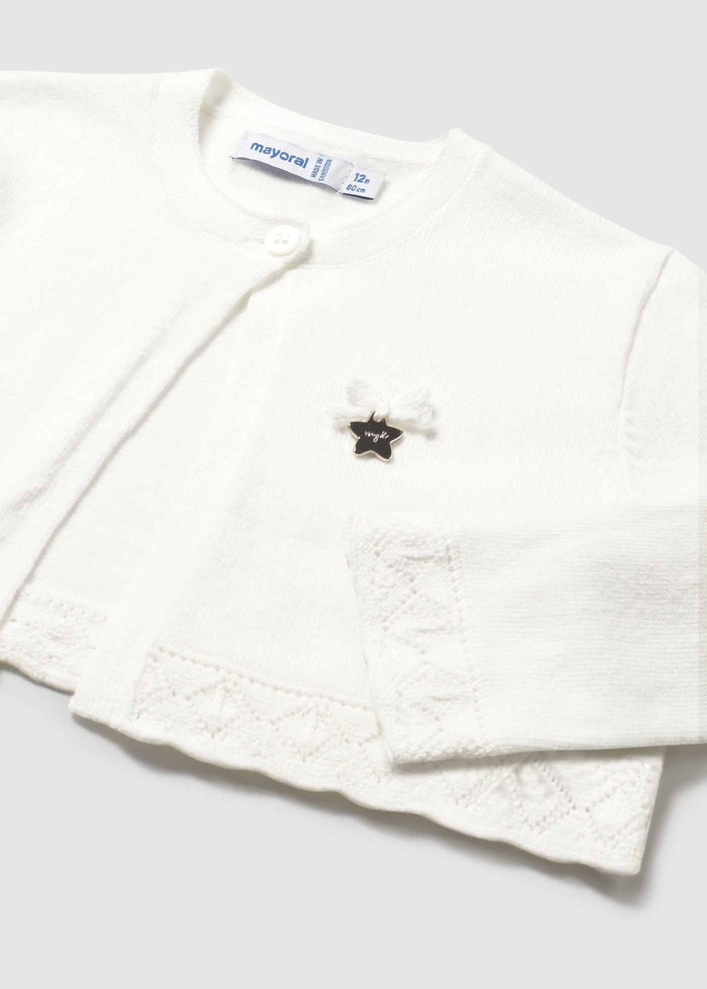 Cardigan Tricot Básica Crudo