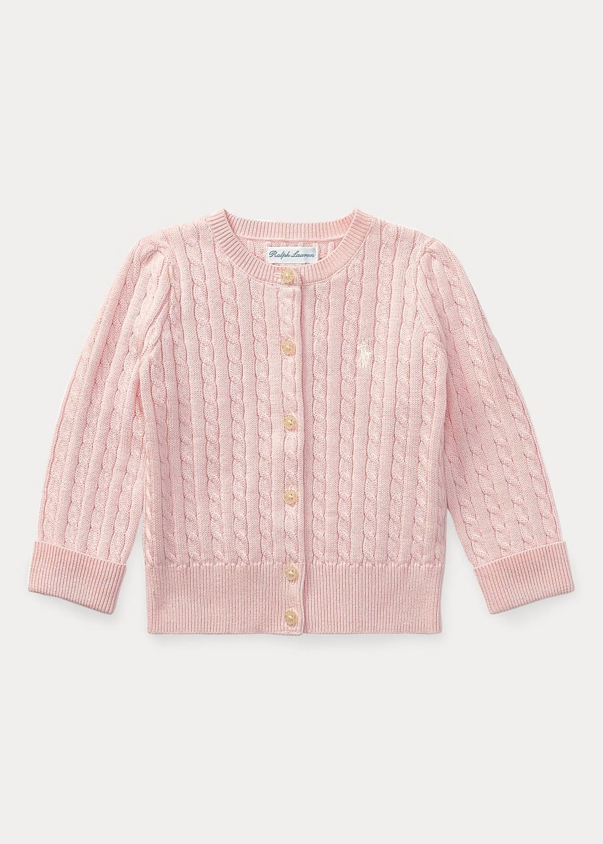 Cárdigan Tejido Algodón Rosa Claro