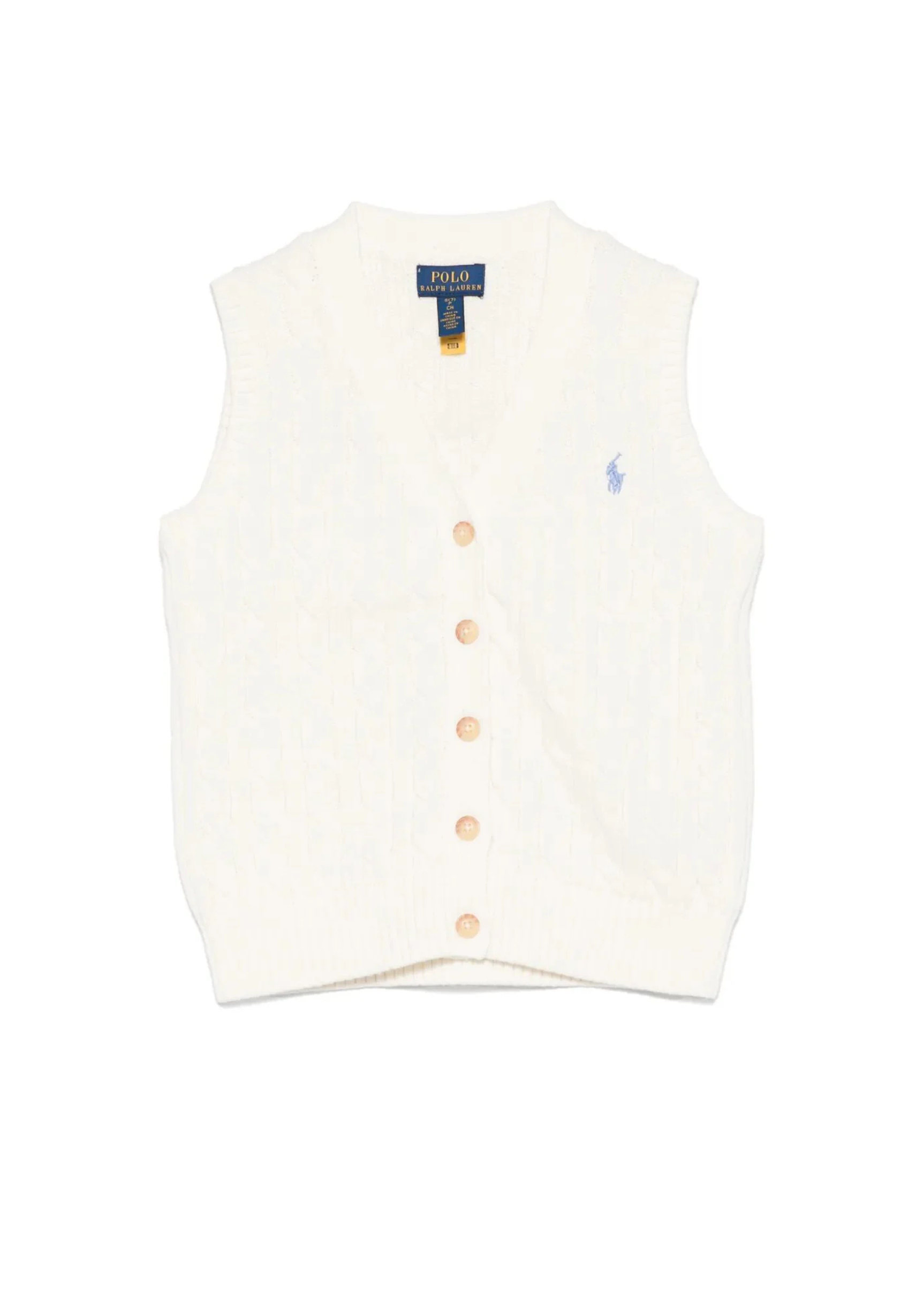 Chaleco Tejido Algodón Blanco