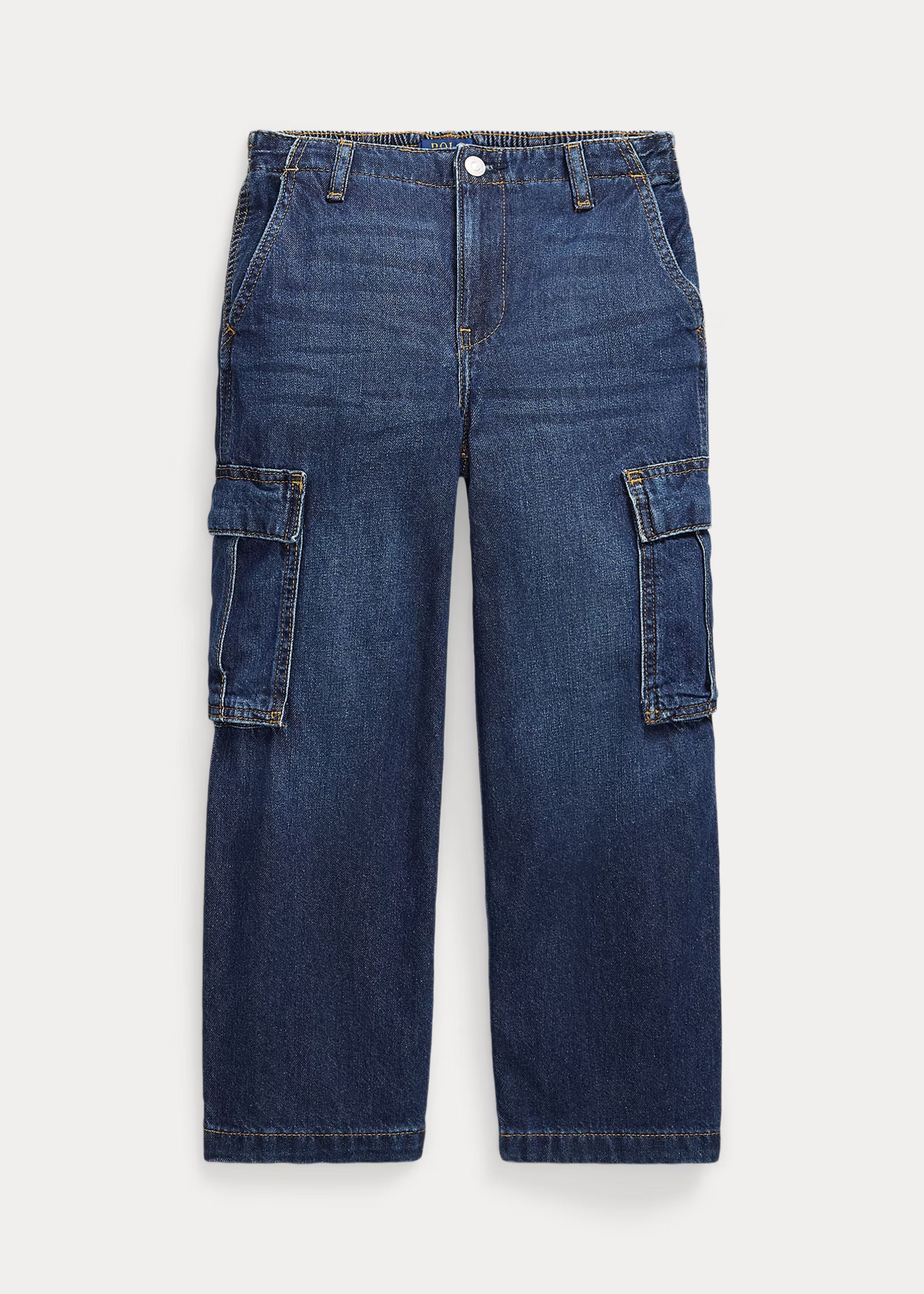 Jeans Cargo Wide - Leg Algodón Indigo