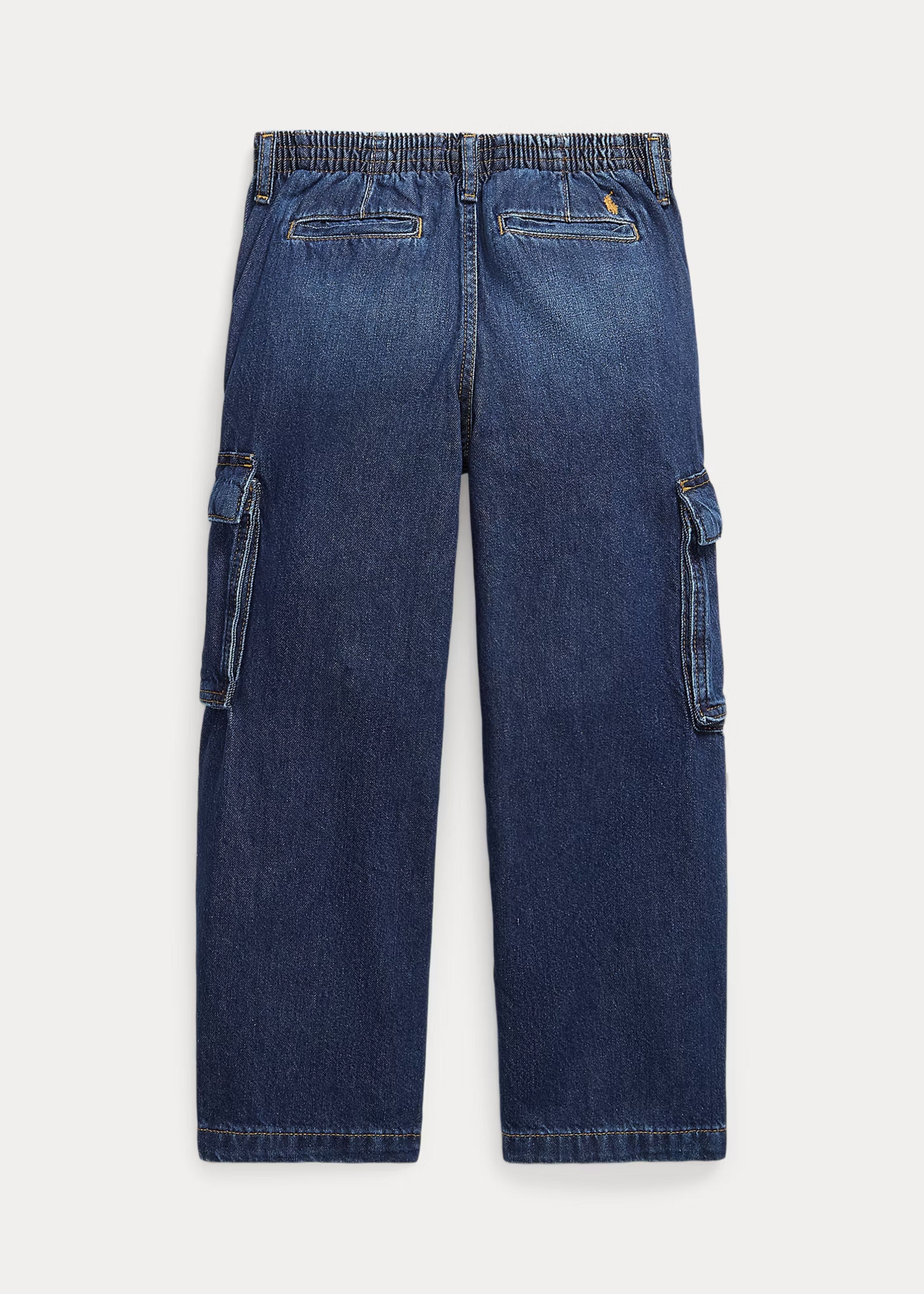 Jeans Cargo Wide - Leg Algodón Indigo