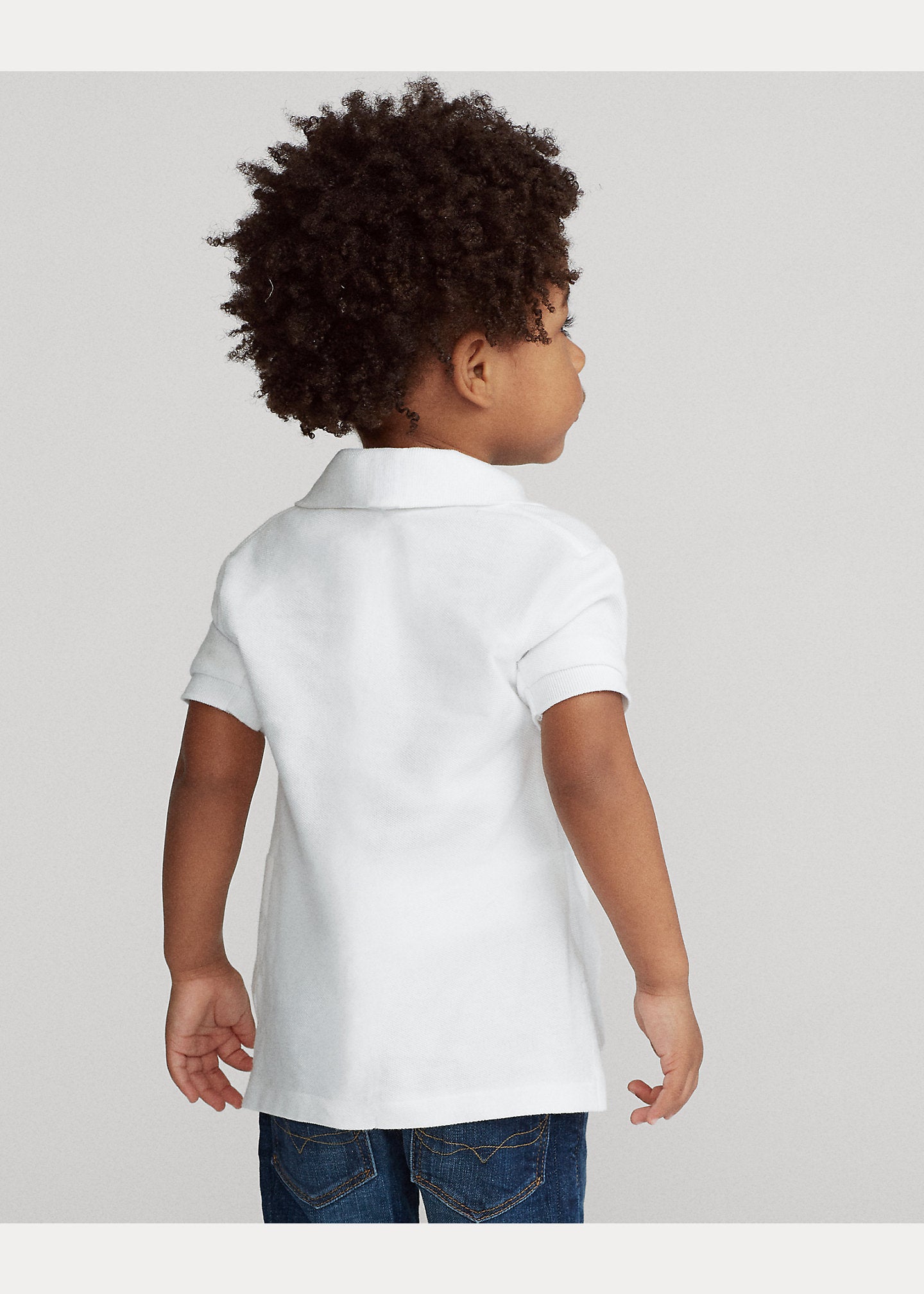 Polo Blanca Manga Corta Niño