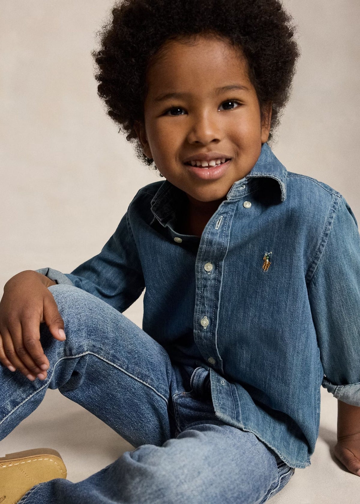 Camisa Bordada Denim