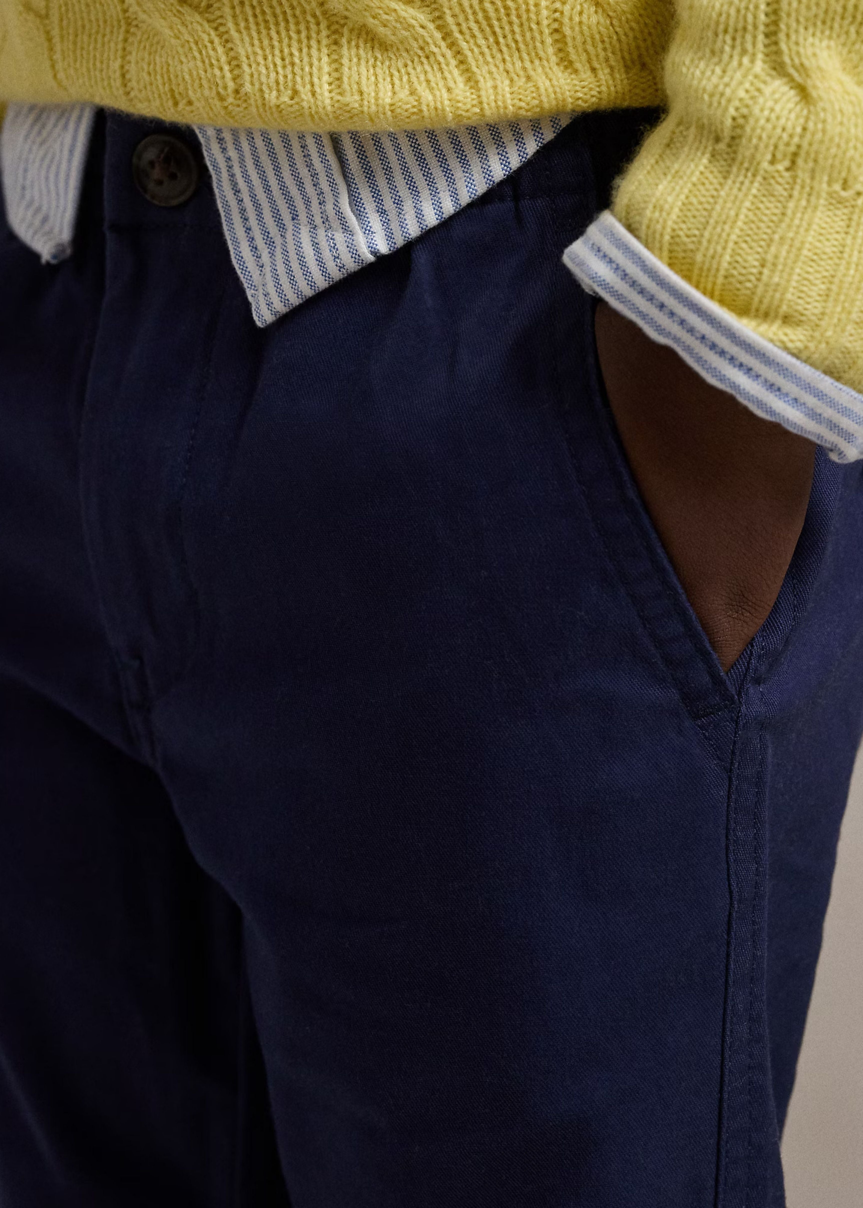 Pantalón Chino Prepster Elástico Azul