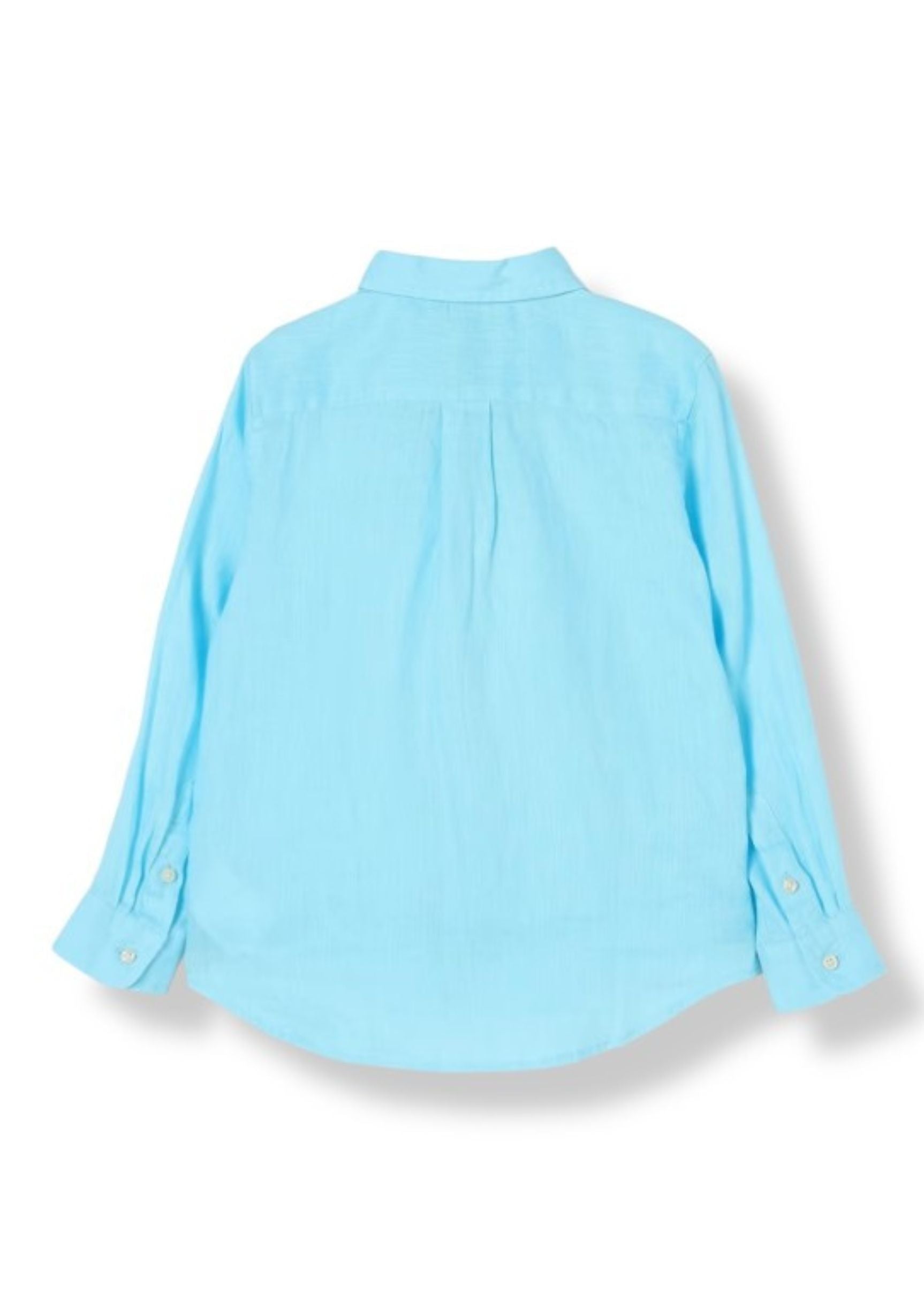 Camisa Agua Lino Manga Larga Niño