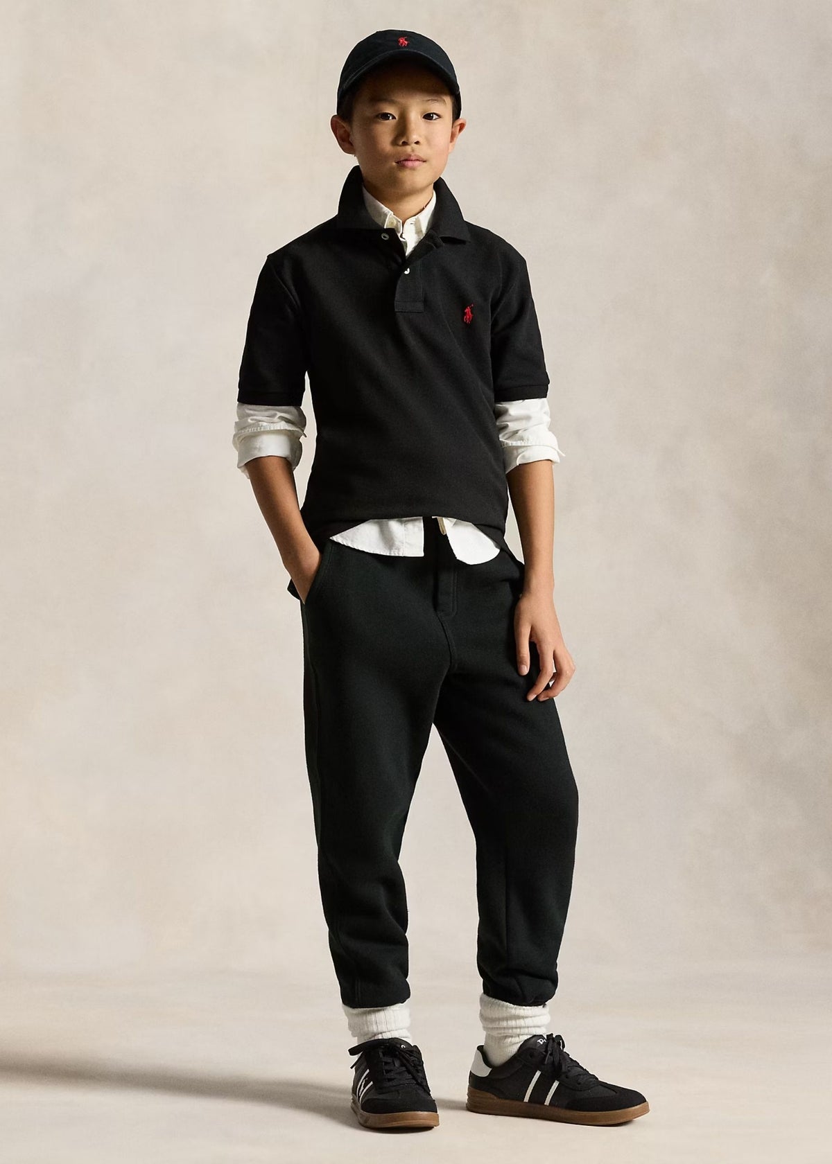 Polo Clasic Bordado Negro