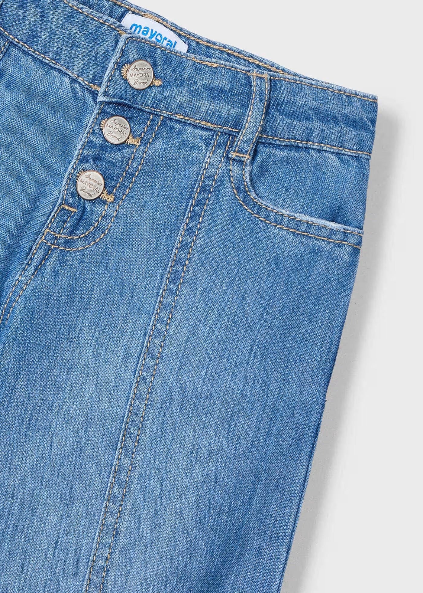 Jeans Wide Leg Botones
