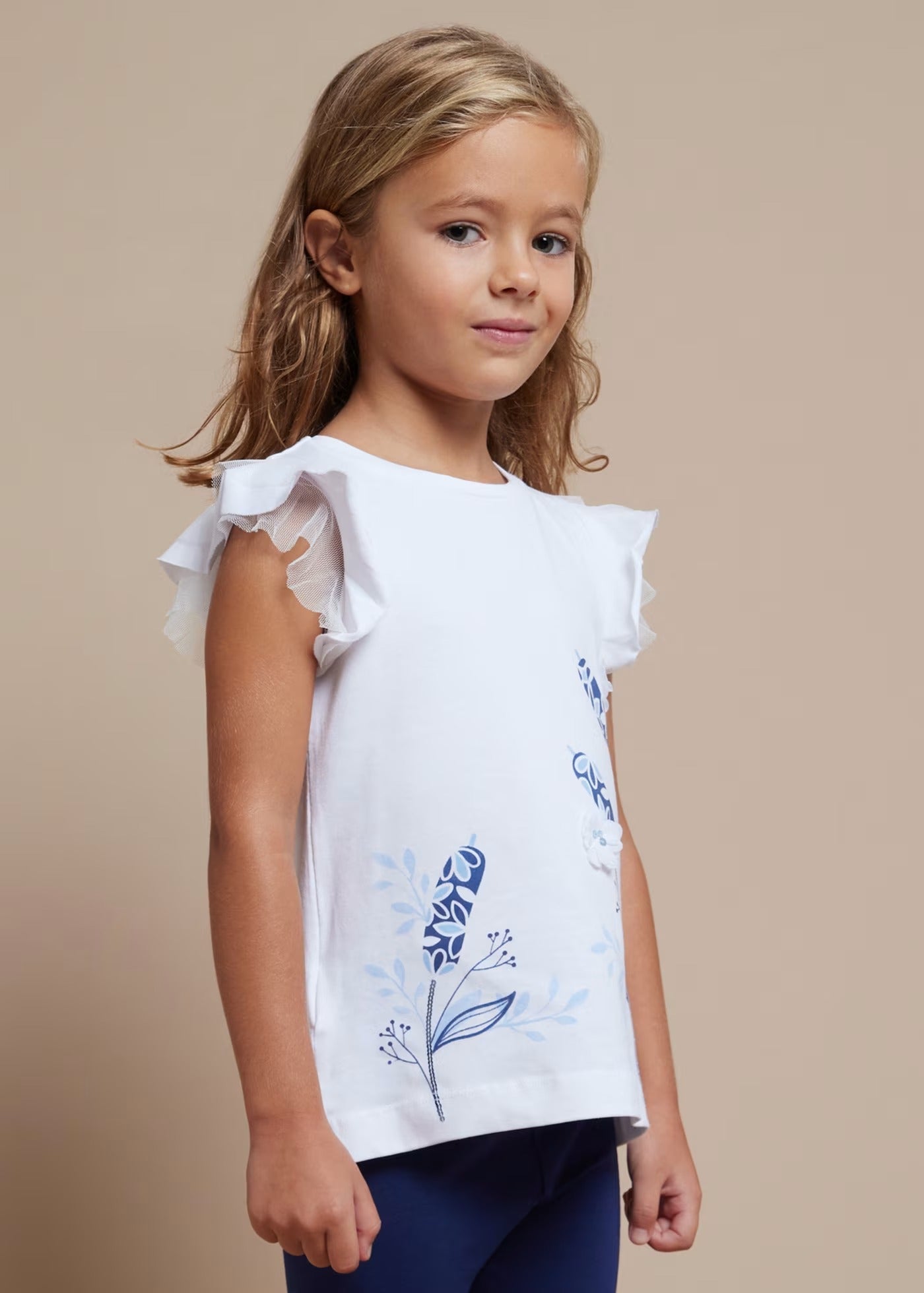 Conjunto Leggings & Camiseta Blanca Niña