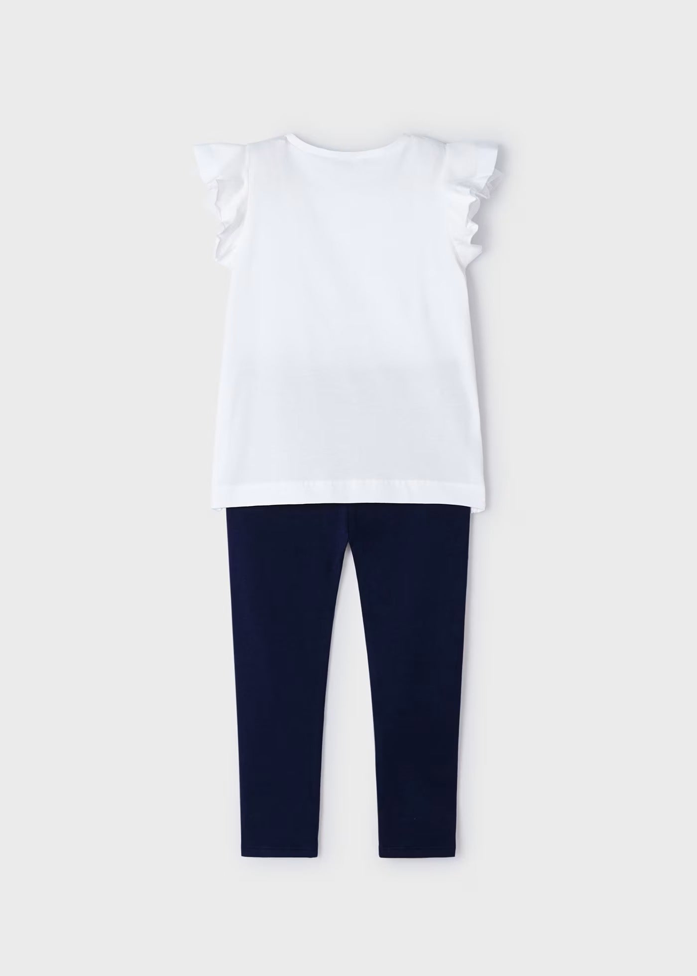 Conjunto Leggings & Camiseta Blanca Niña